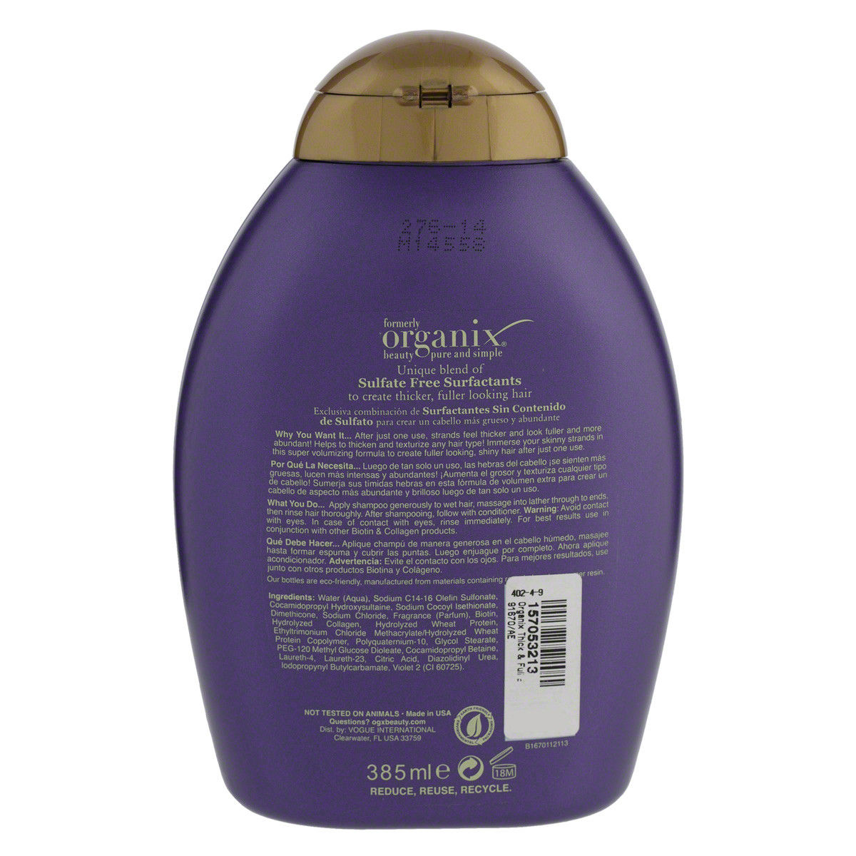 OGX Thick & Full Biotin & Collagen Shampoo - 13 oz-beautyandpersonalcare-hair-haircare-shampoos-image-2