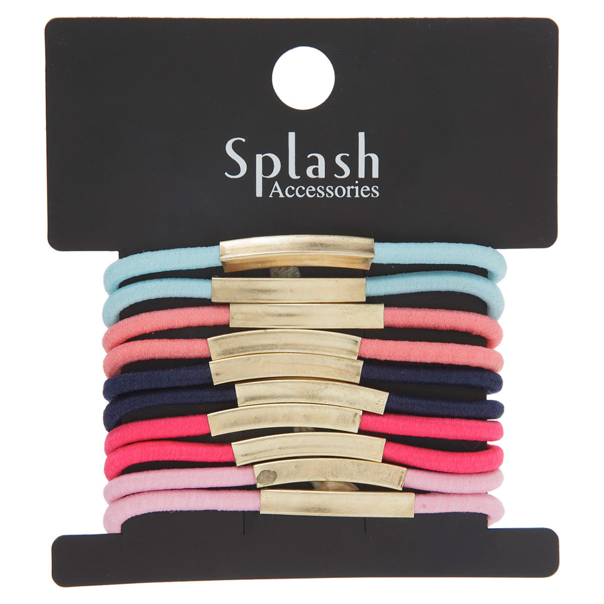 Multi-coloured Rubber Bands - Set of 10-women-hairaccessories-image-1