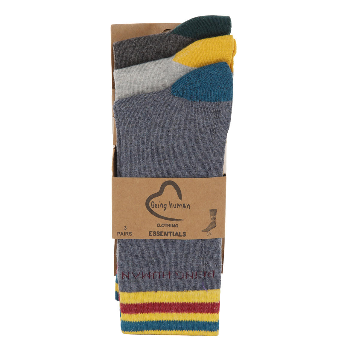 Being Human Socks - Pack of 3-men-socks-image-1