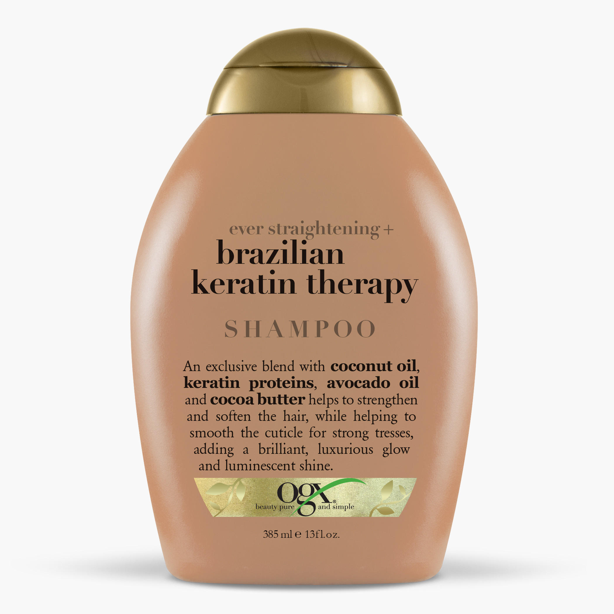 شامبو لعلاج الشعر التالف بالكيراتين البرازيلي من أوه جي أكس - 385 مل-beautyandpersonalcare-hair-haircare-shampoos-image-1