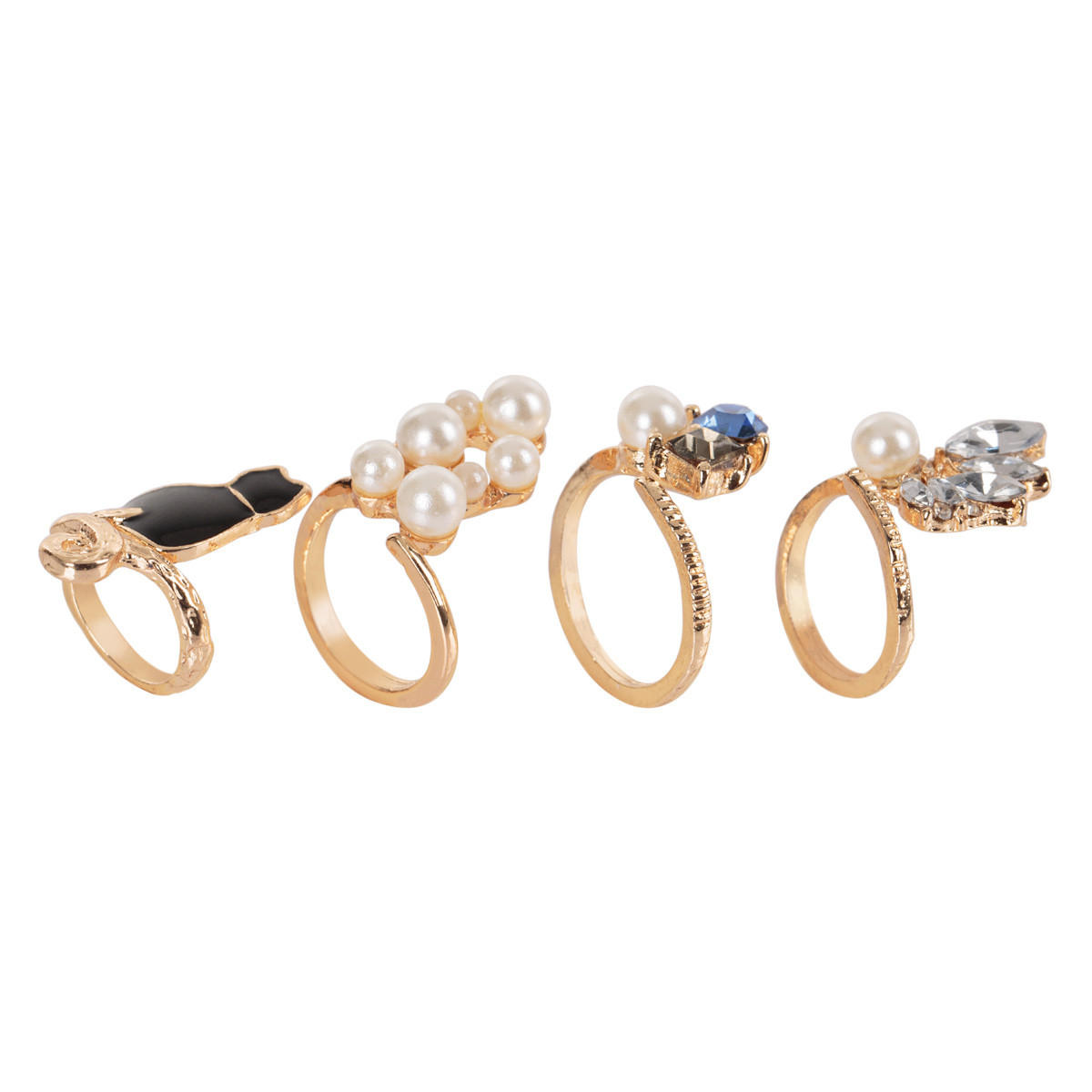 Cluster Rings - Set of 4-women-watchesandjewellery-jewellery-rings-image-3