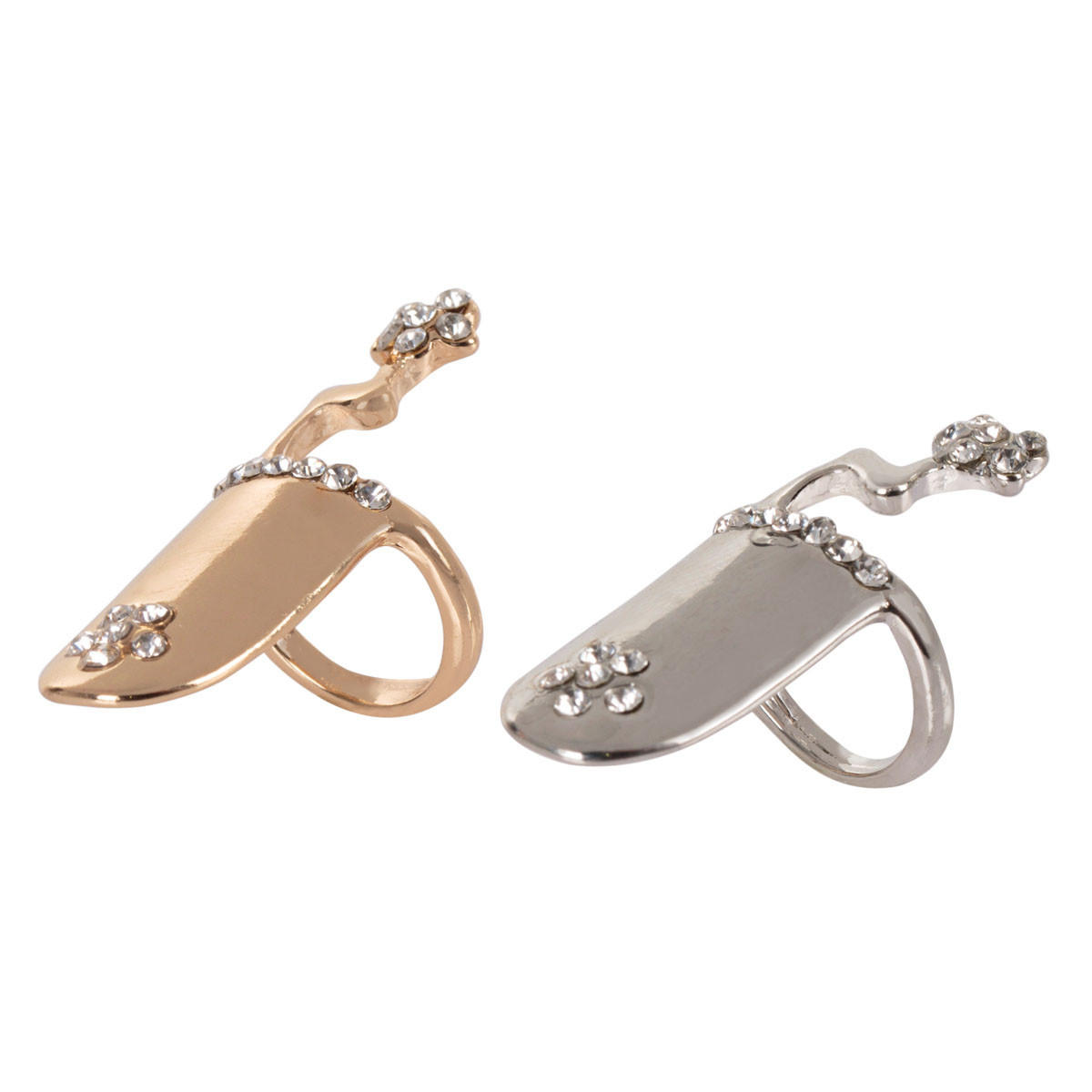 Studded Nail Rings - Set of 2-women-watchesandjewellery-jewellery-rings-image-1