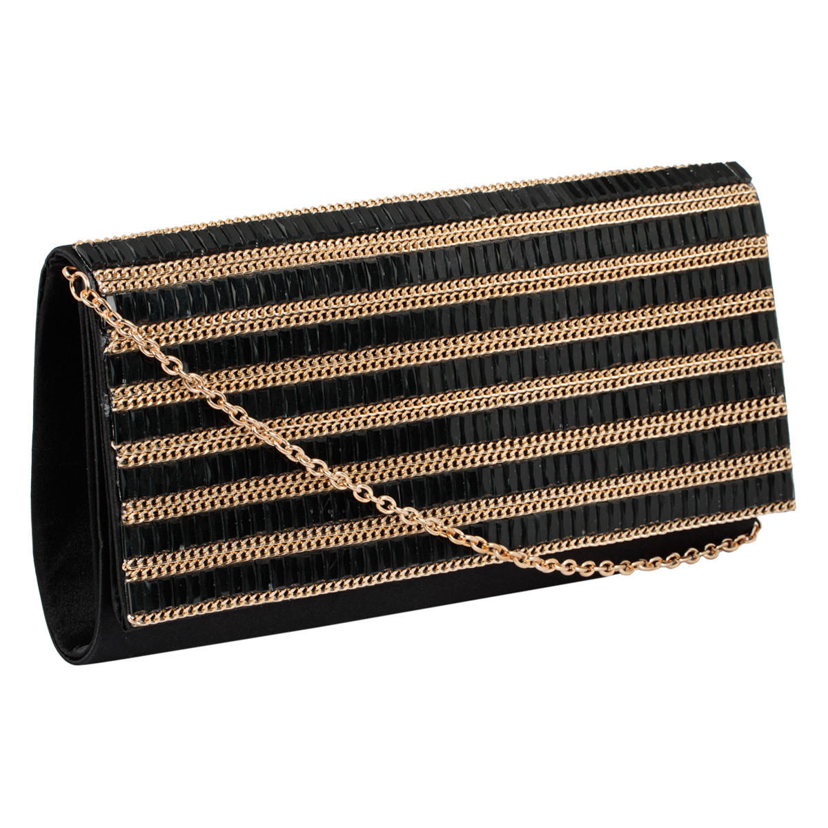 Diamante And Chain Clutch-women-bagsandwallets-handbags-image-1