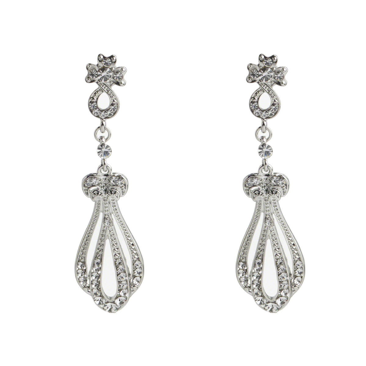 Diamante Drop Earrings-women-watchesandjewellery-jewellery-earrings-image-1