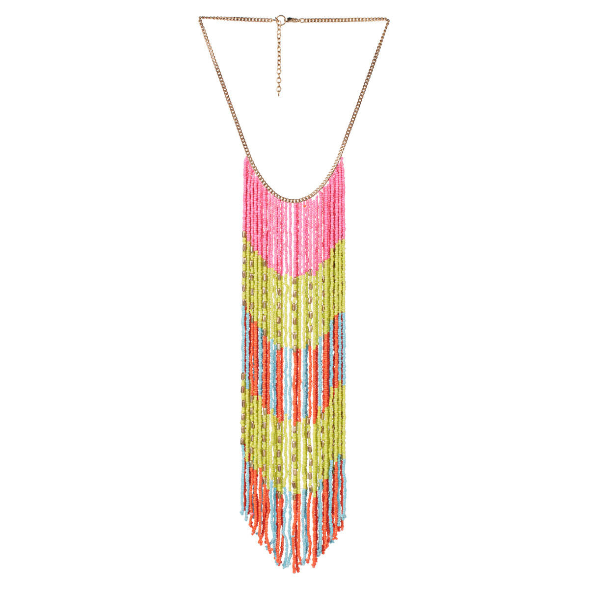 Beaded Tassel Chain Neckace-women-watchesandjewellery-jewellery-necklacesandpendants-image-1