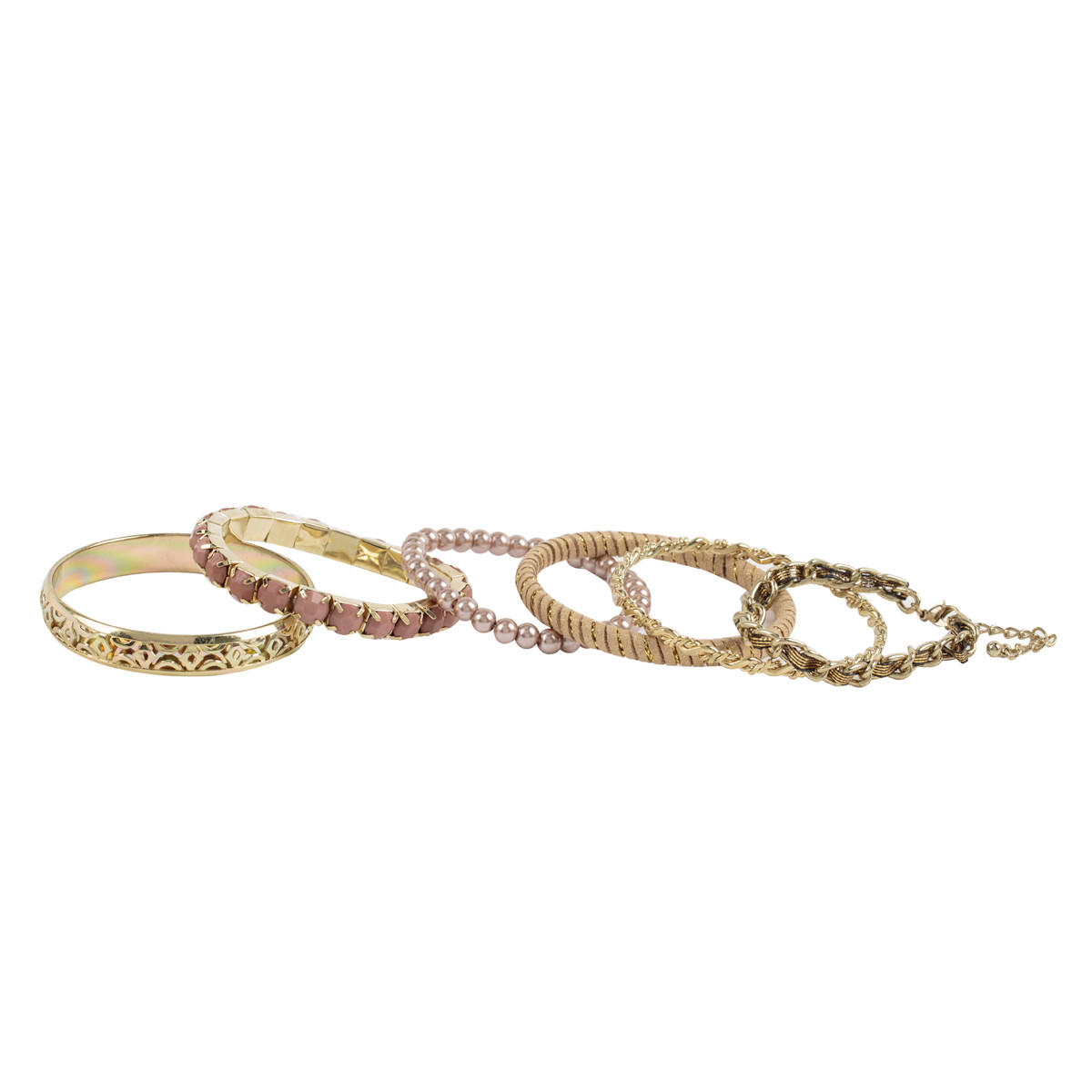 Textured Rings - Set of 6-women-watchesandjewellery-jewellery-rings-image-1