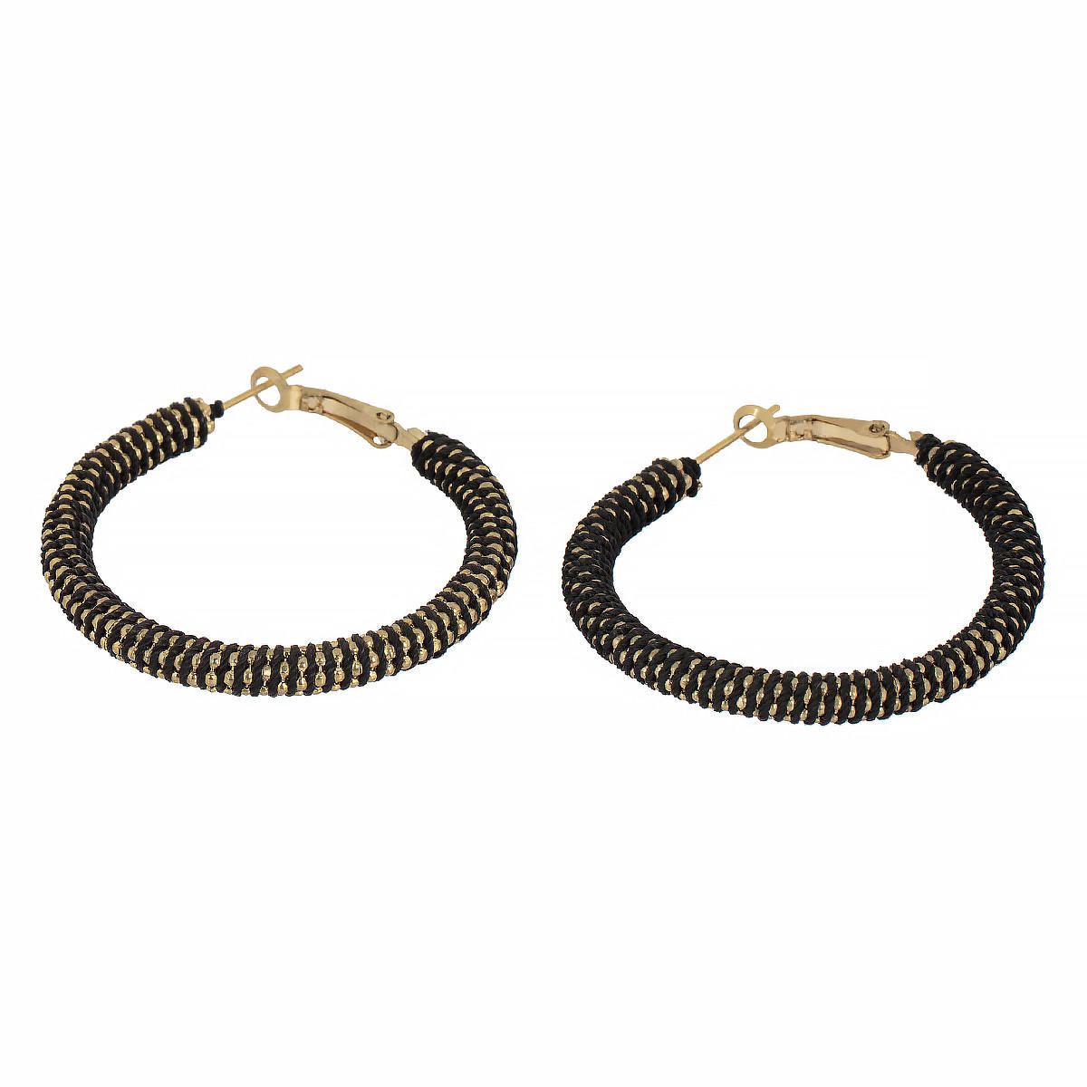 Two Tone Hoop Earrings-women-watchesandjewellery-jewellery-earrings-image-2