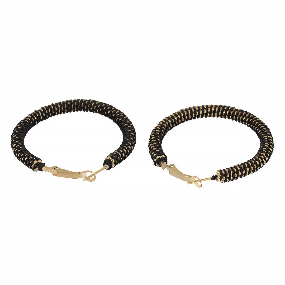 Two Tone Hoop Earrings-women-watchesandjewellery-jewellery-earrings-image-1