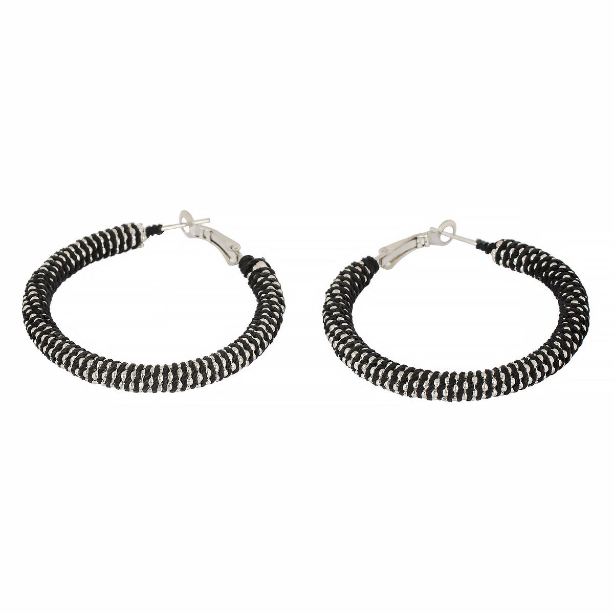 Two Tone Hoop Earrings-women-watchesandjewellery-jewellery-earrings-image-2