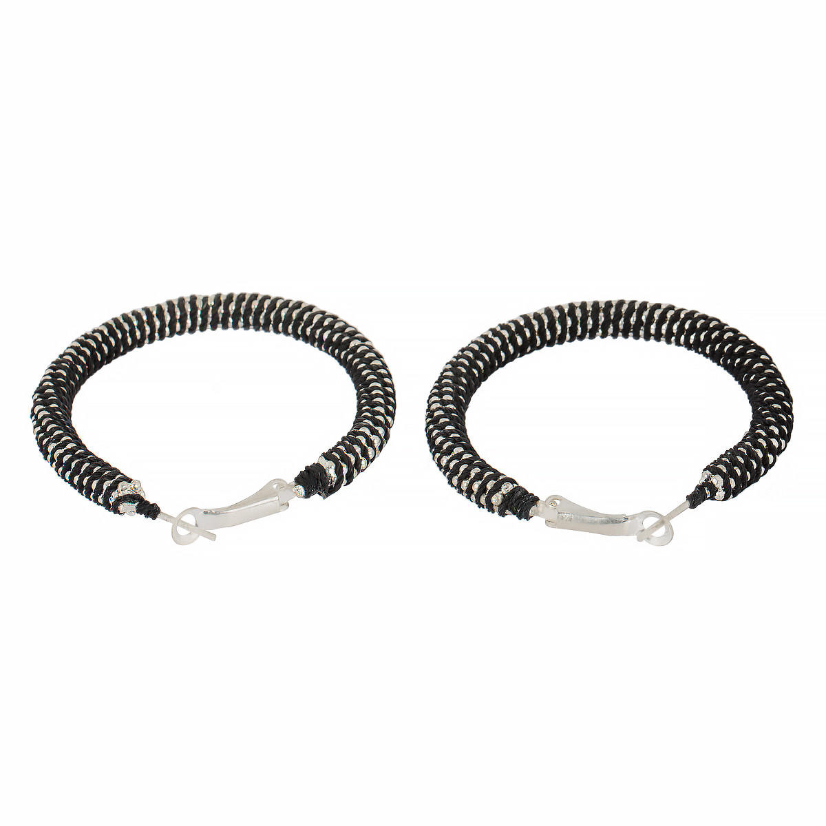 Two Tone Hoop Earrings-women-watchesandjewellery-jewellery-earrings-image-1