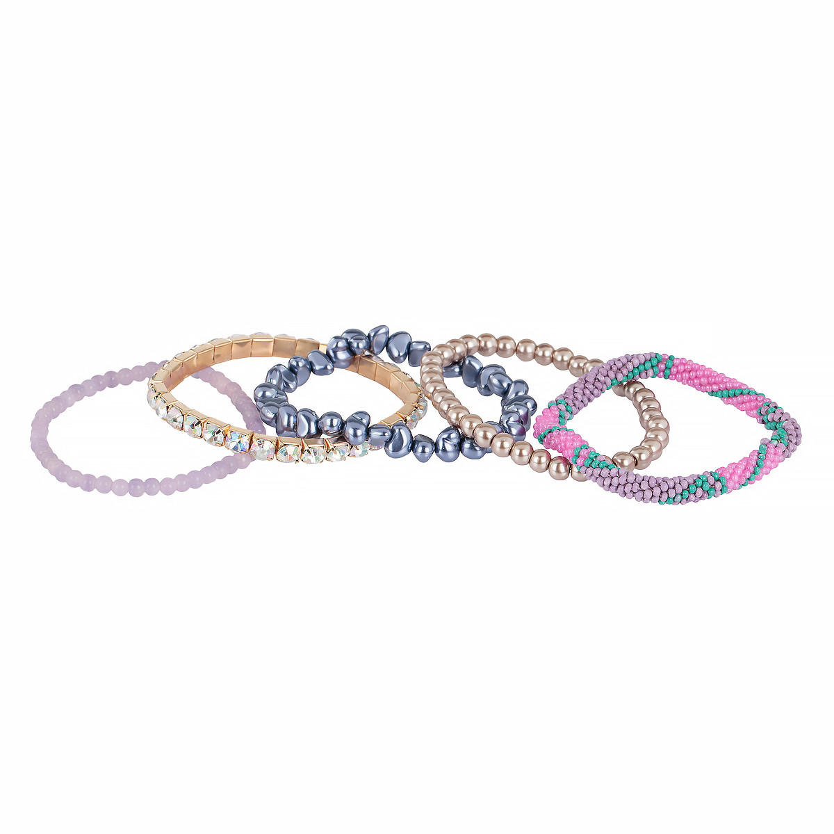Beaded Charm Bracelets- Set of 5-women-watchesandjewellery-jewellery-banglesandbracelets-image-2