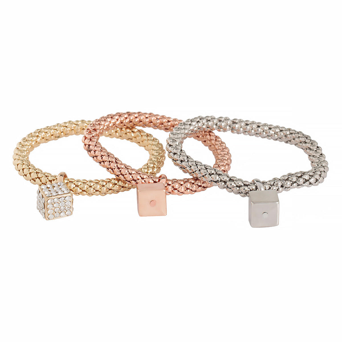 Three Tone Bracelets- Set of 3-women-watchesandjewellery-jewellery-banglesandbracelets-image-2
