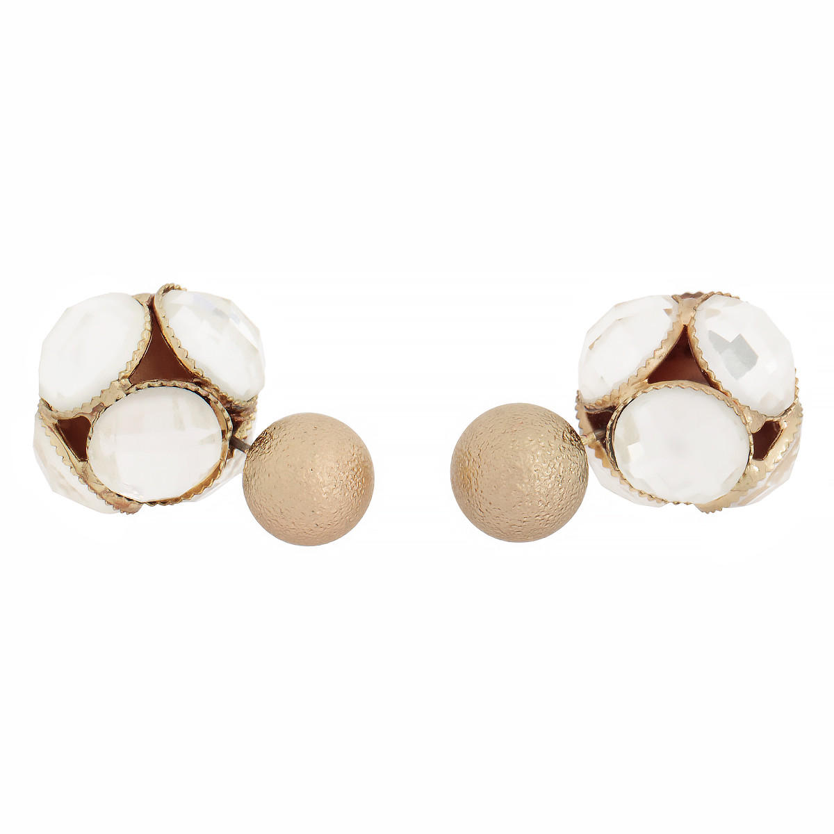 Diamante Encrusted Stud Earrings-women-watchesandjewellery-jewellery-earrings-image-1
