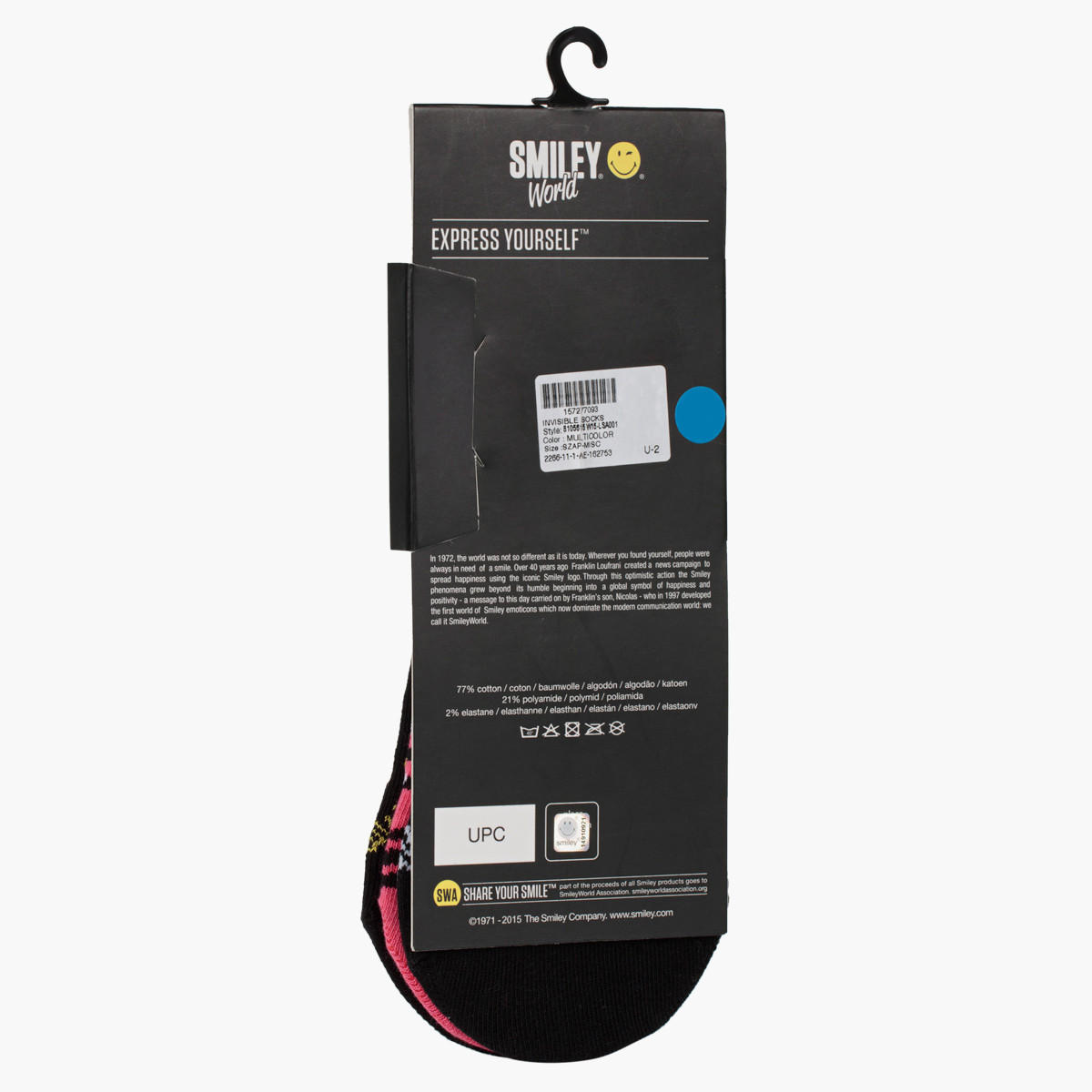 Smiley World Invisible Socks- Set of 3-women-socksandstockings-image-2
