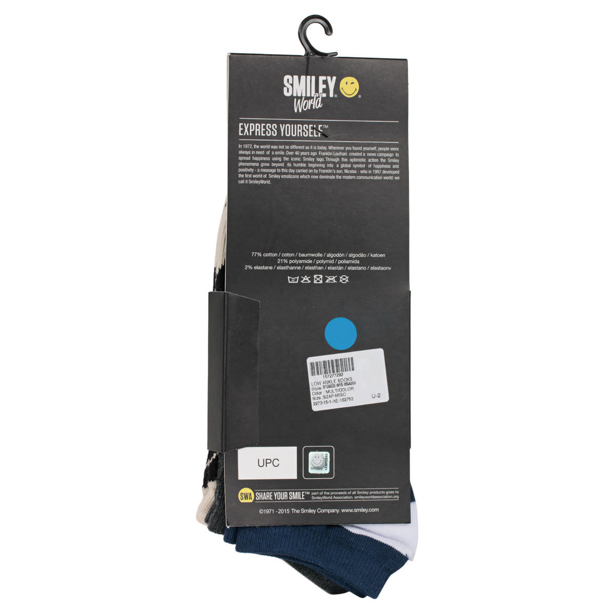 Smiley World Low Ankle Socks- Set of 3-women-socksandstockings-image-2