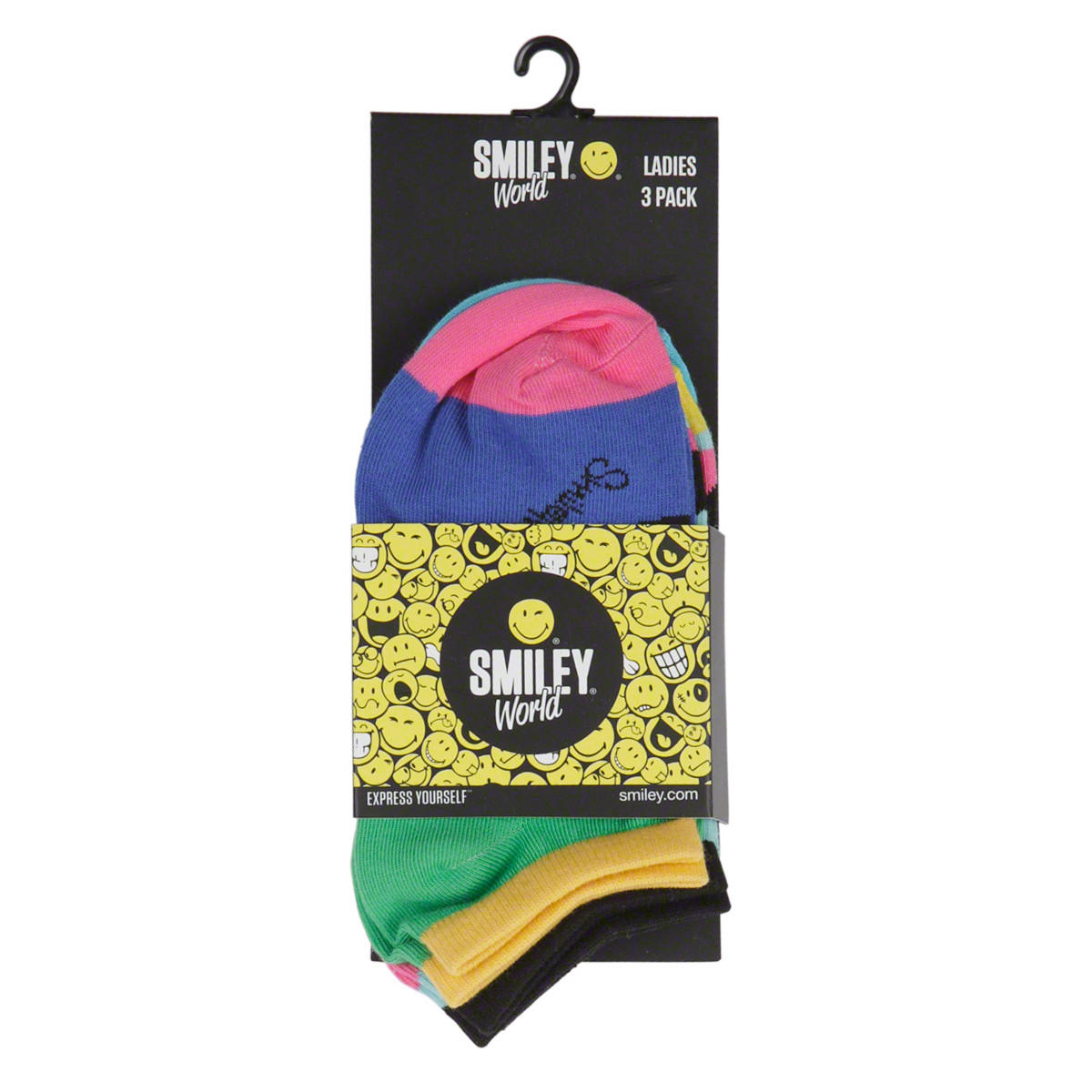 Smiley World Socks- Set of 3-women-socksandstockings-image-1