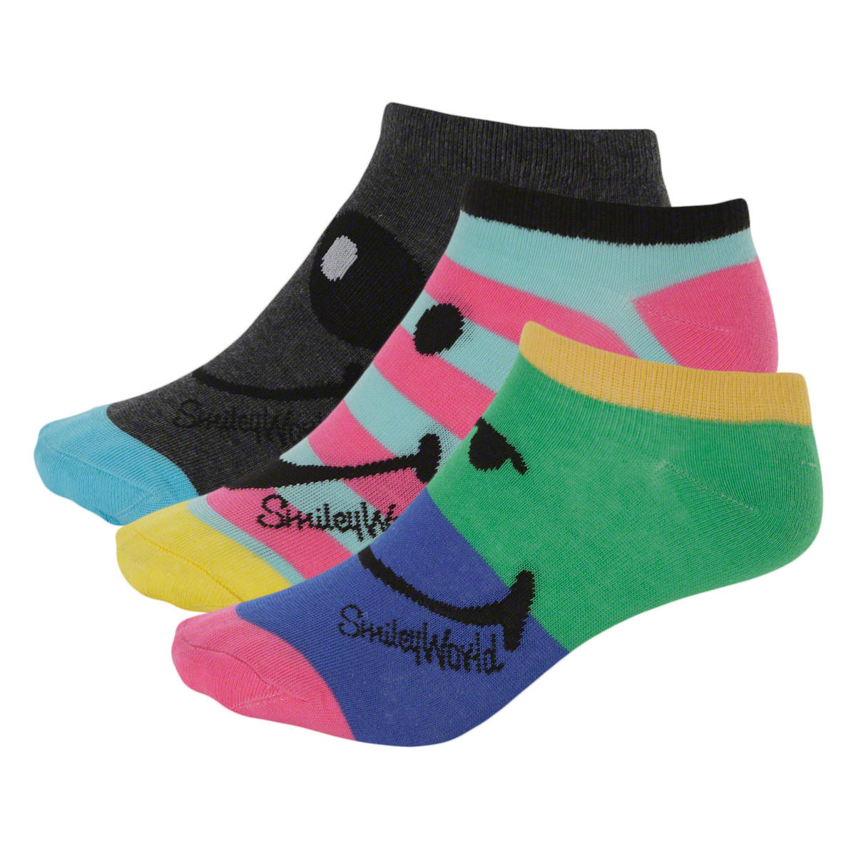 Smiley World Socks- Set of 3-women-socksandstockings-image-2