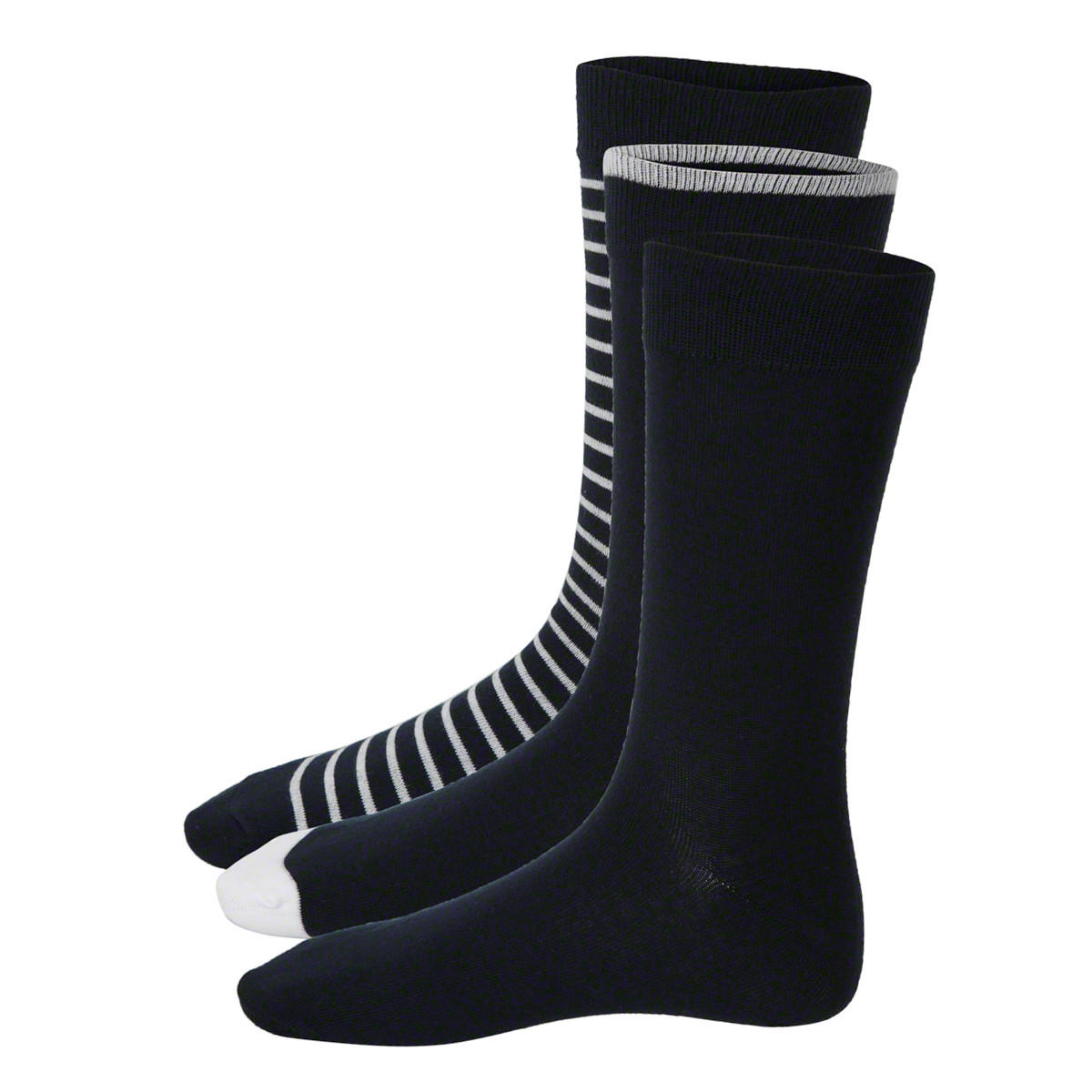 Striped Crew-length Socks - Set of 3-men-socks-image-2