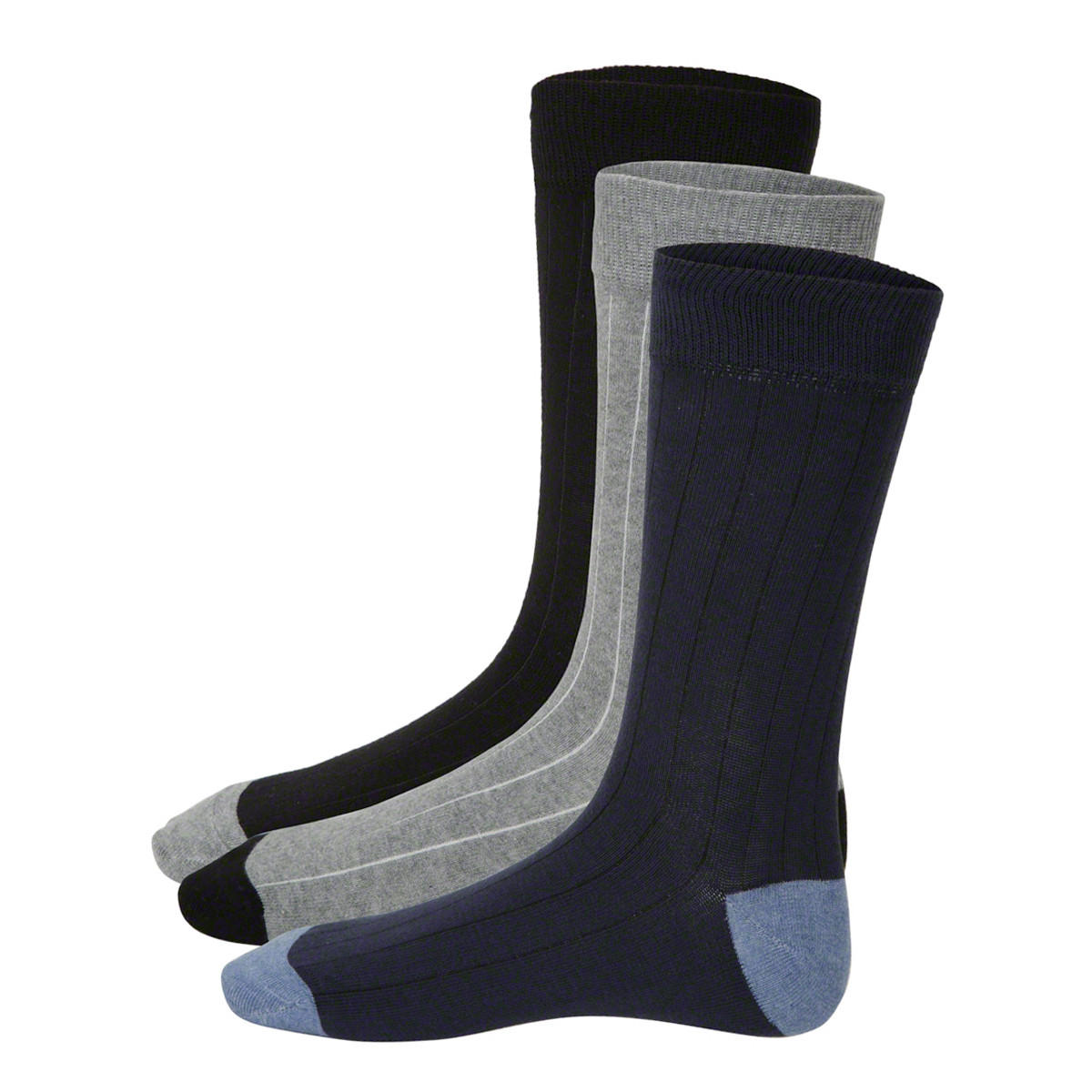 Striped Crew-length Socks - Set of 3-men-socks-image-1