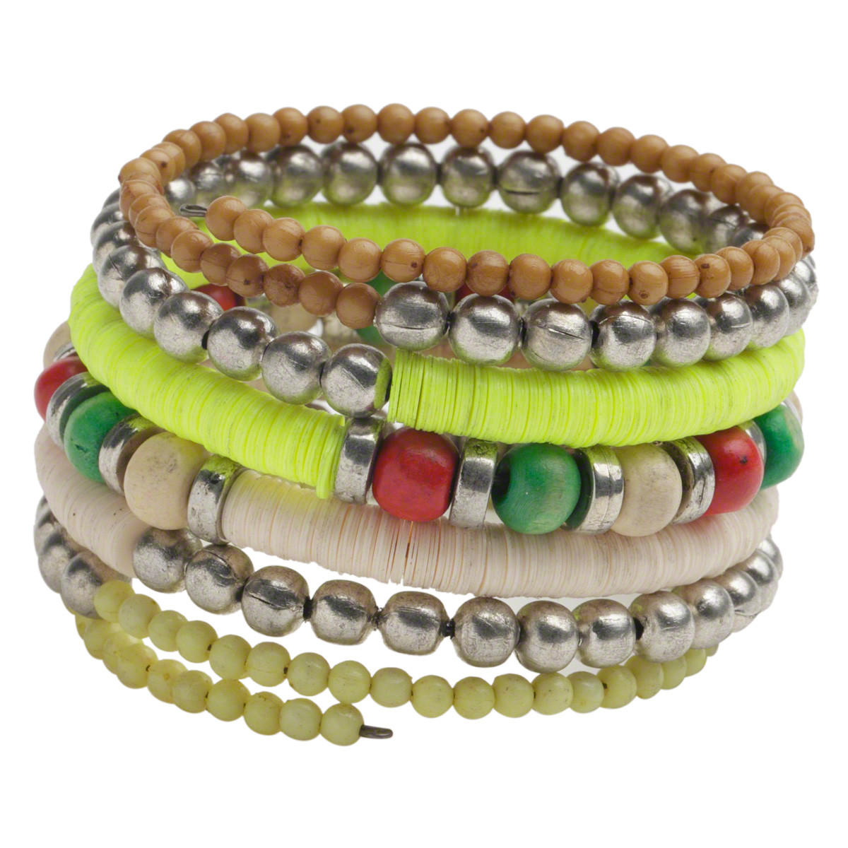 Beaded Spiral Bracelet-women-watchesandjewellery-jewellery-banglesandbracelets-image-1