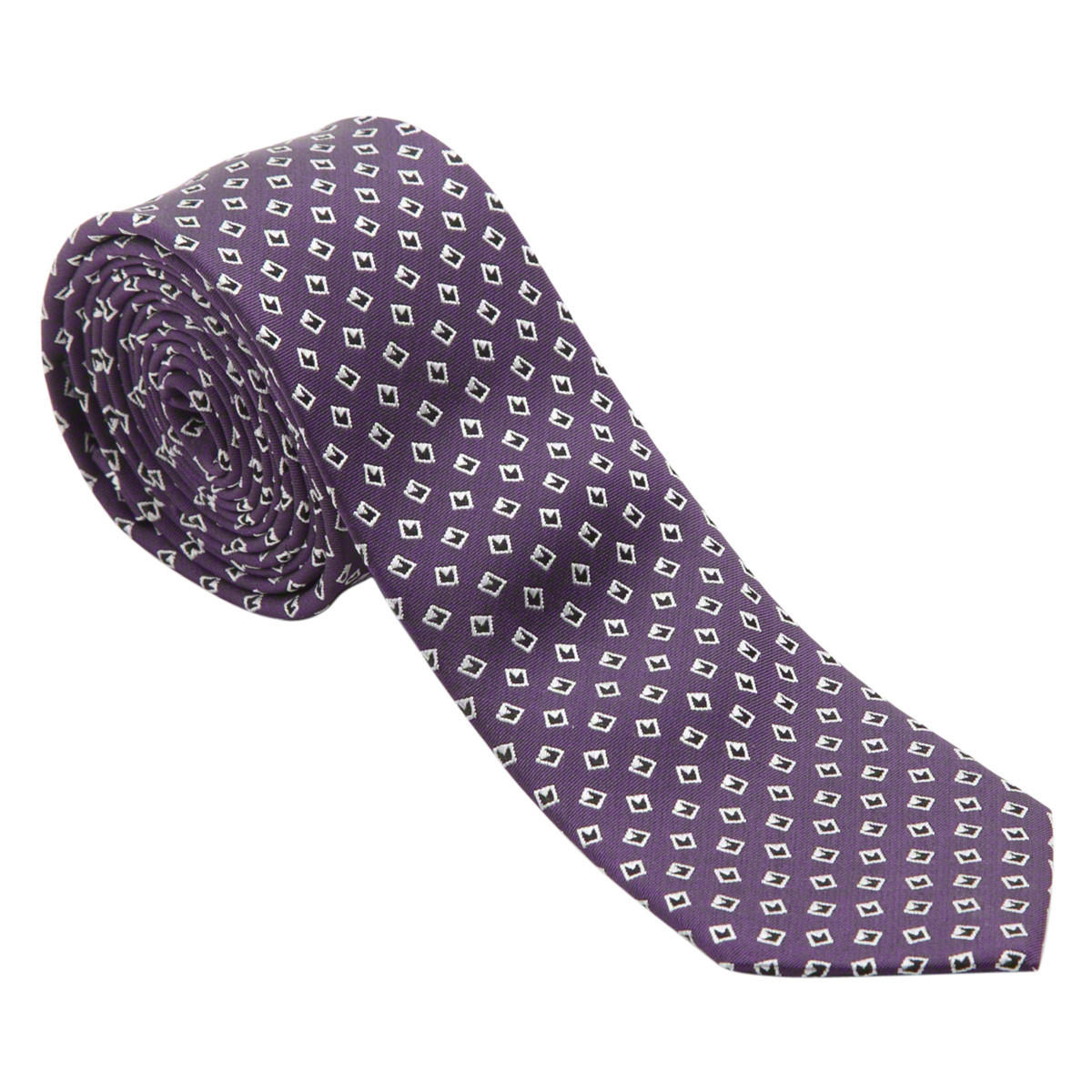 Geometric Printed Slim Tie-men-tiesandcufflinks-pocketsquares-image-2