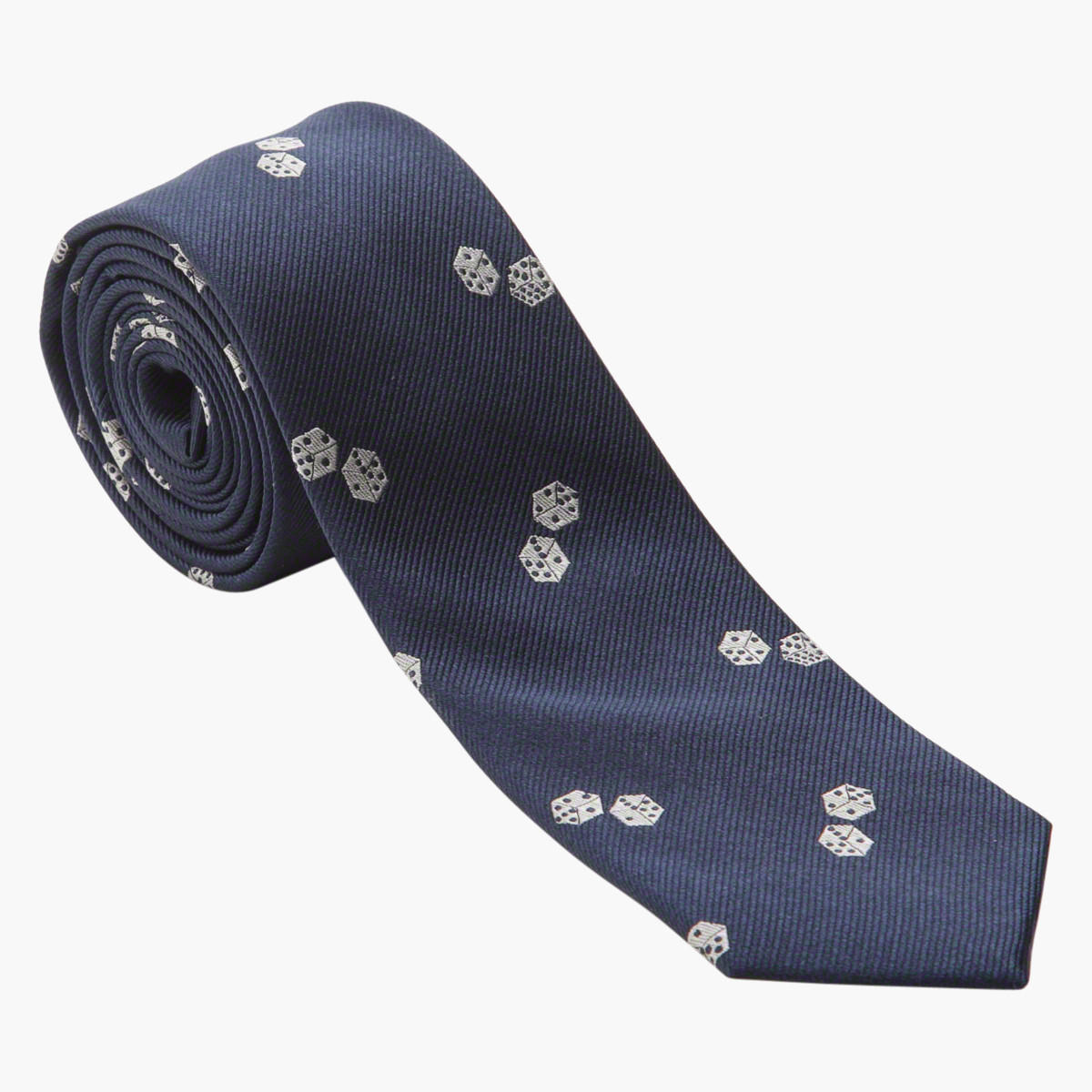 Dice Patterned Slim Tie-men-tiesandcufflinks-pocketsquares-image-1