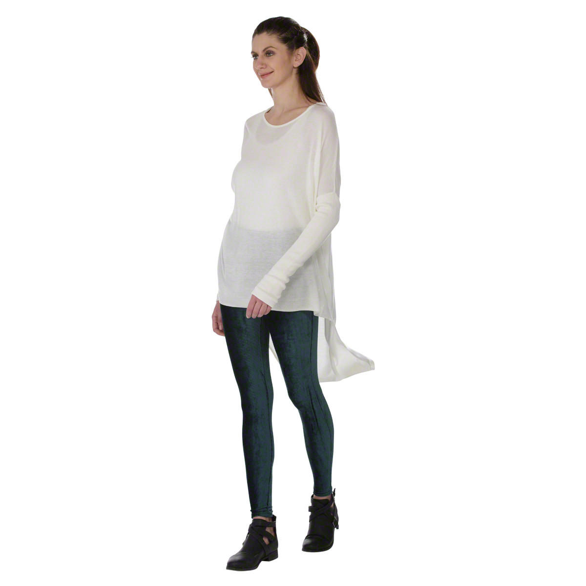 Tail hem Long Sleeve Top-women-clothing-tshirts-image-1