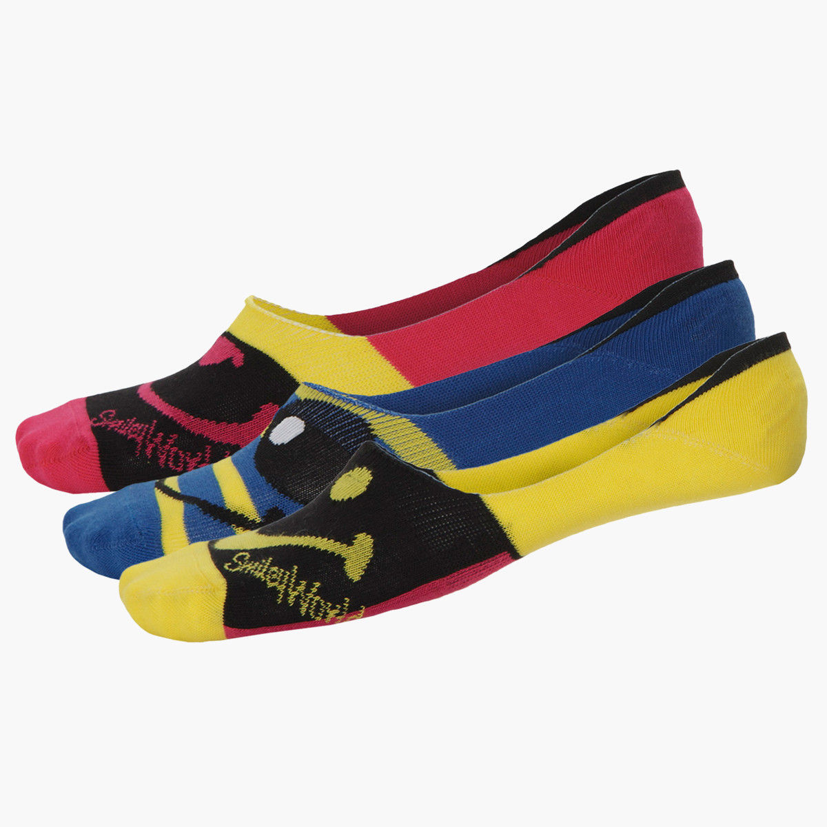 Smiley World Socks- Set of 3-women-socksandstockings-image-1