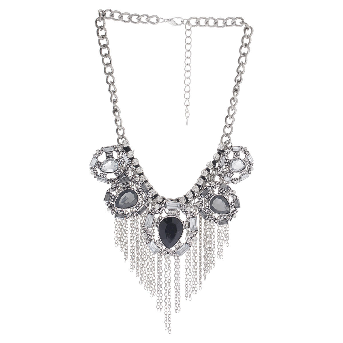 Dangling Chains Embellished Necklace-women-watchesandjewellery-jewellery-necklacesandpendants-image-1