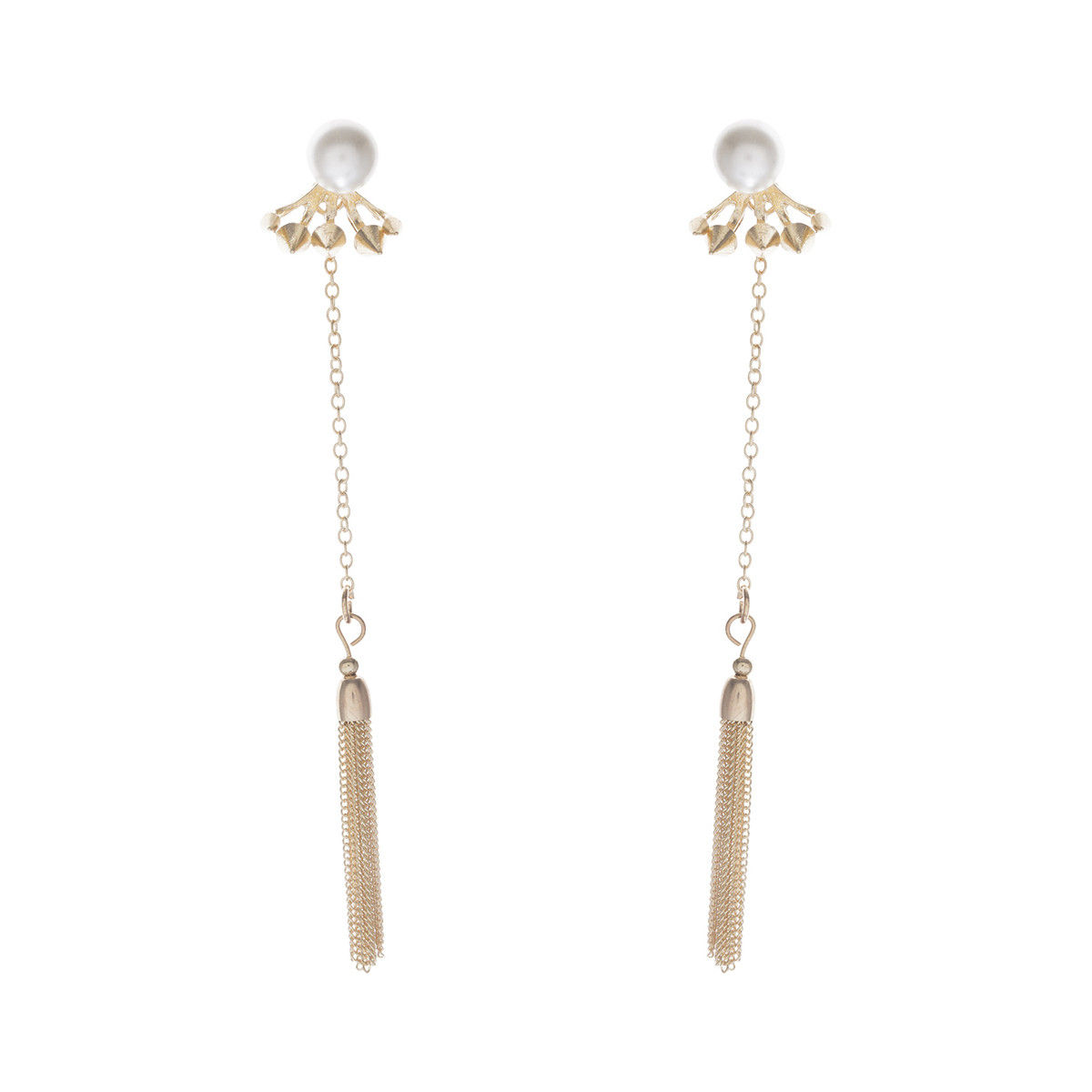Dangling Earrings with Faux Pearl-women-watchesandjewellery-jewellery-earrings-image-1