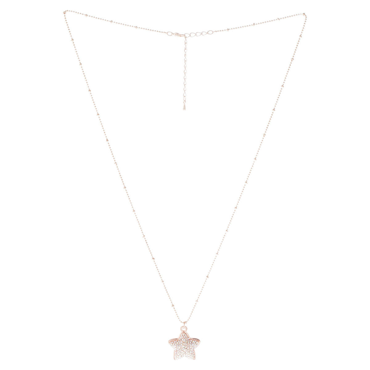 Bead Chain Necklace with Star Pendant-women-watchesandjewellery-jewellery-necklacesandpendants-image-1