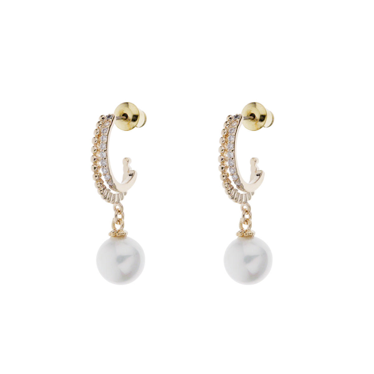 Drop Pearl Earrings-women-watchesandjewellery-jewellery-earrings-image-1