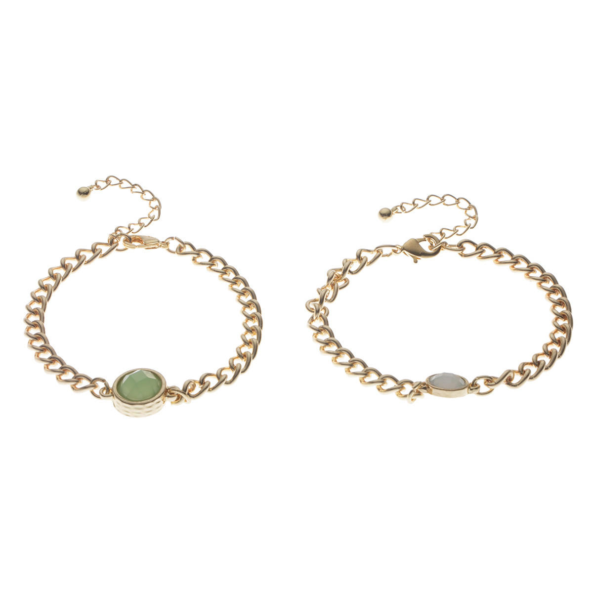 Twist Chain Bracelet Set of 2-women-watchesandjewellery-jewellery-banglesandbracelets-image-1