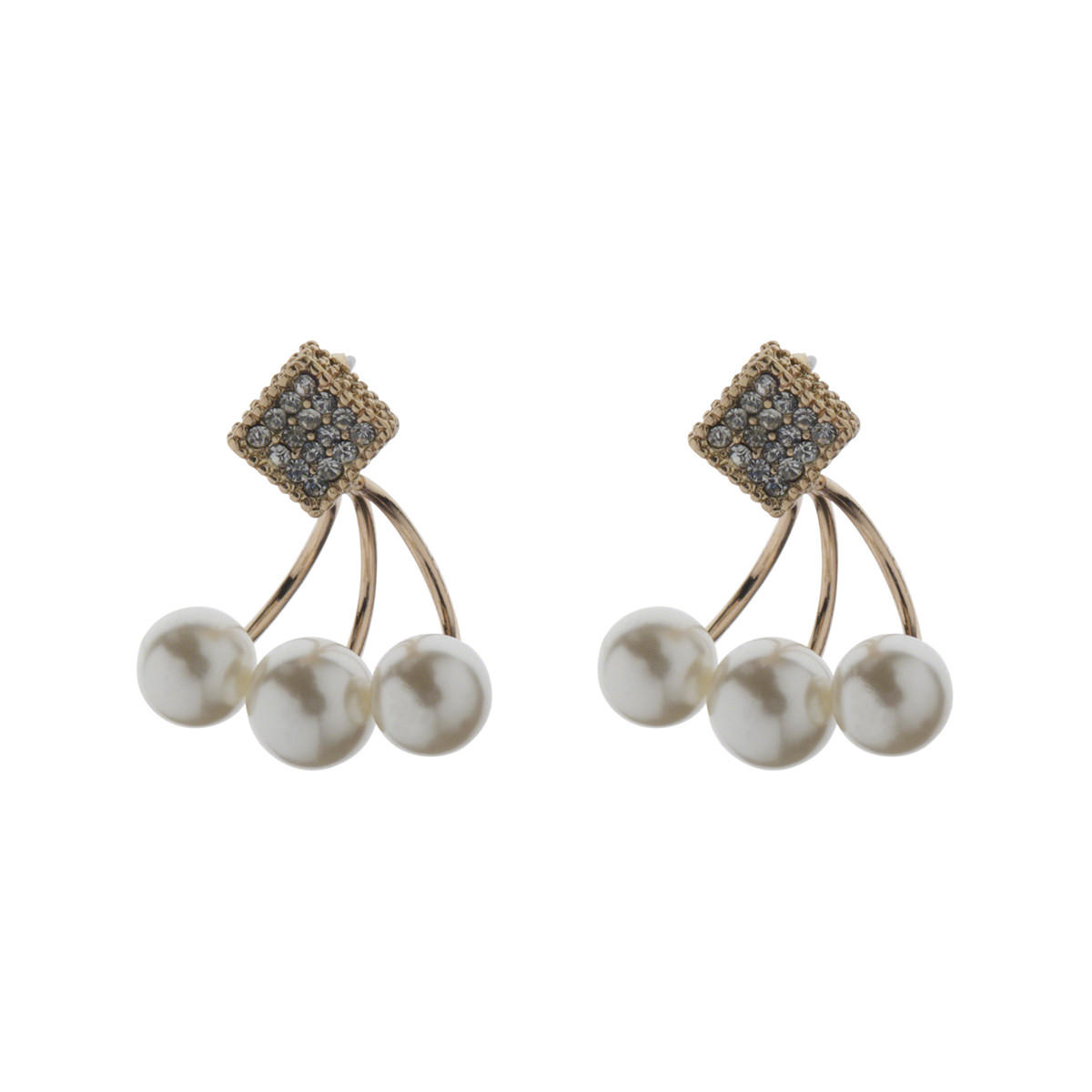Embellished Pearl Earrings-women-watchesandjewellery-jewellery-earrings-image-1