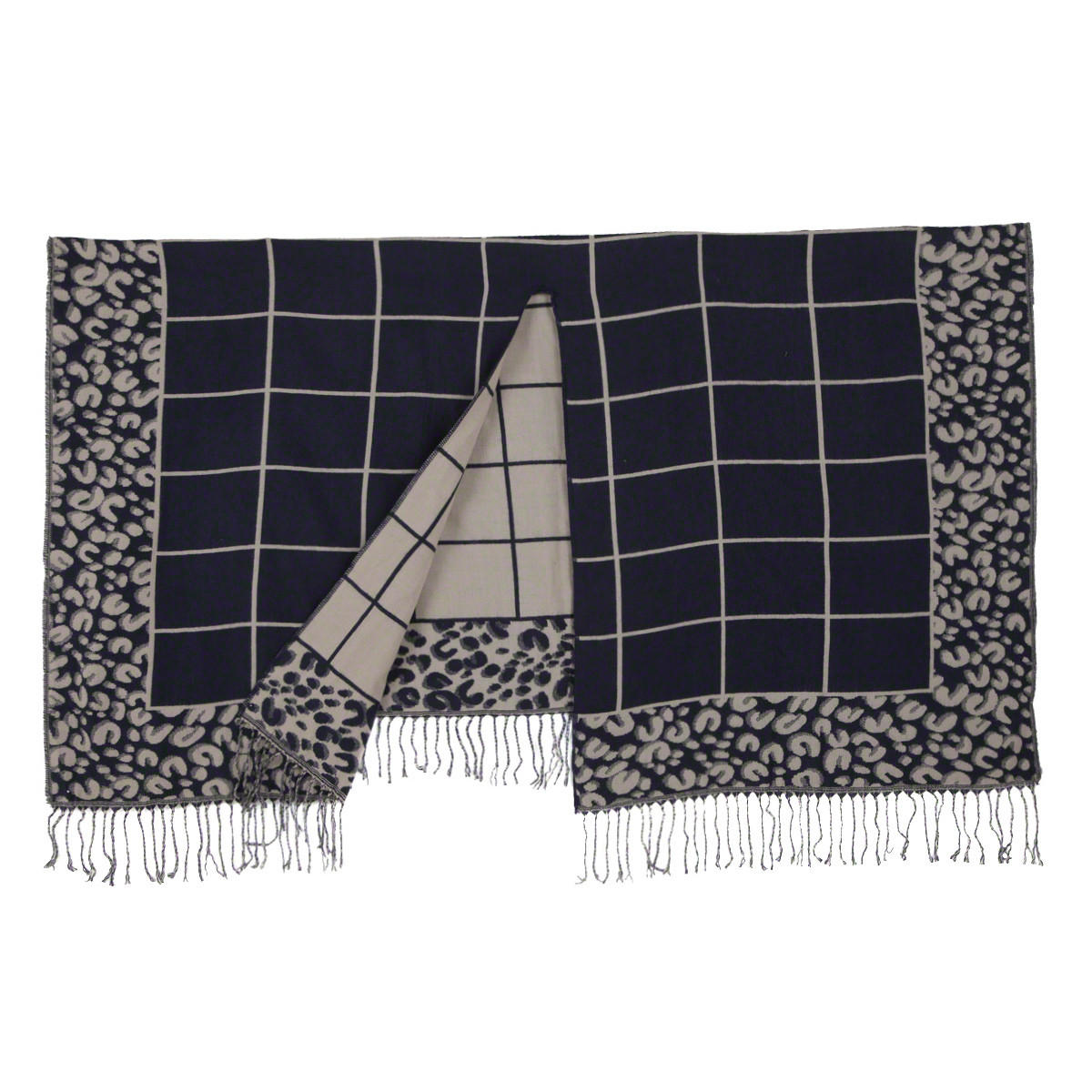 Printed Slit Cloak Knitted Scarf-women-clothingaccessories-scarves-image-1