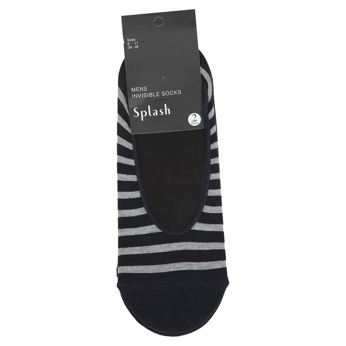 Printed No-show Socks - Set of 2-men-socks-image-2