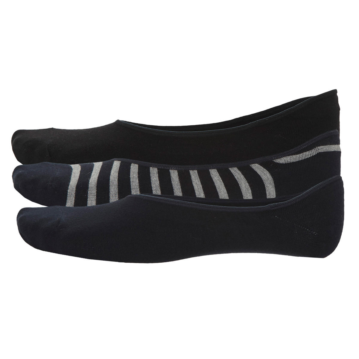 Printed No-show Socks - Set of 3-men-socks-image-1