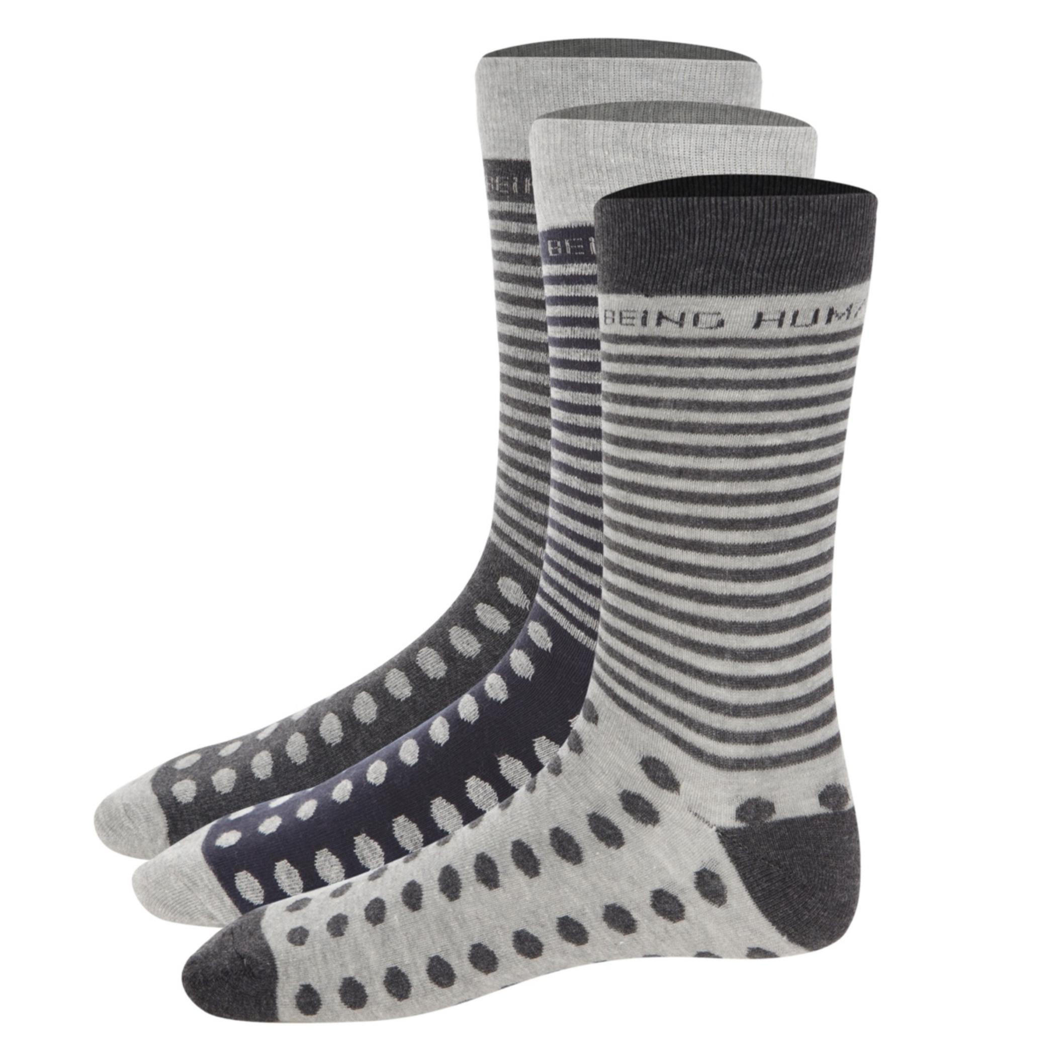 Being Human Printed Socks - Set of 3-men-socks-image-2