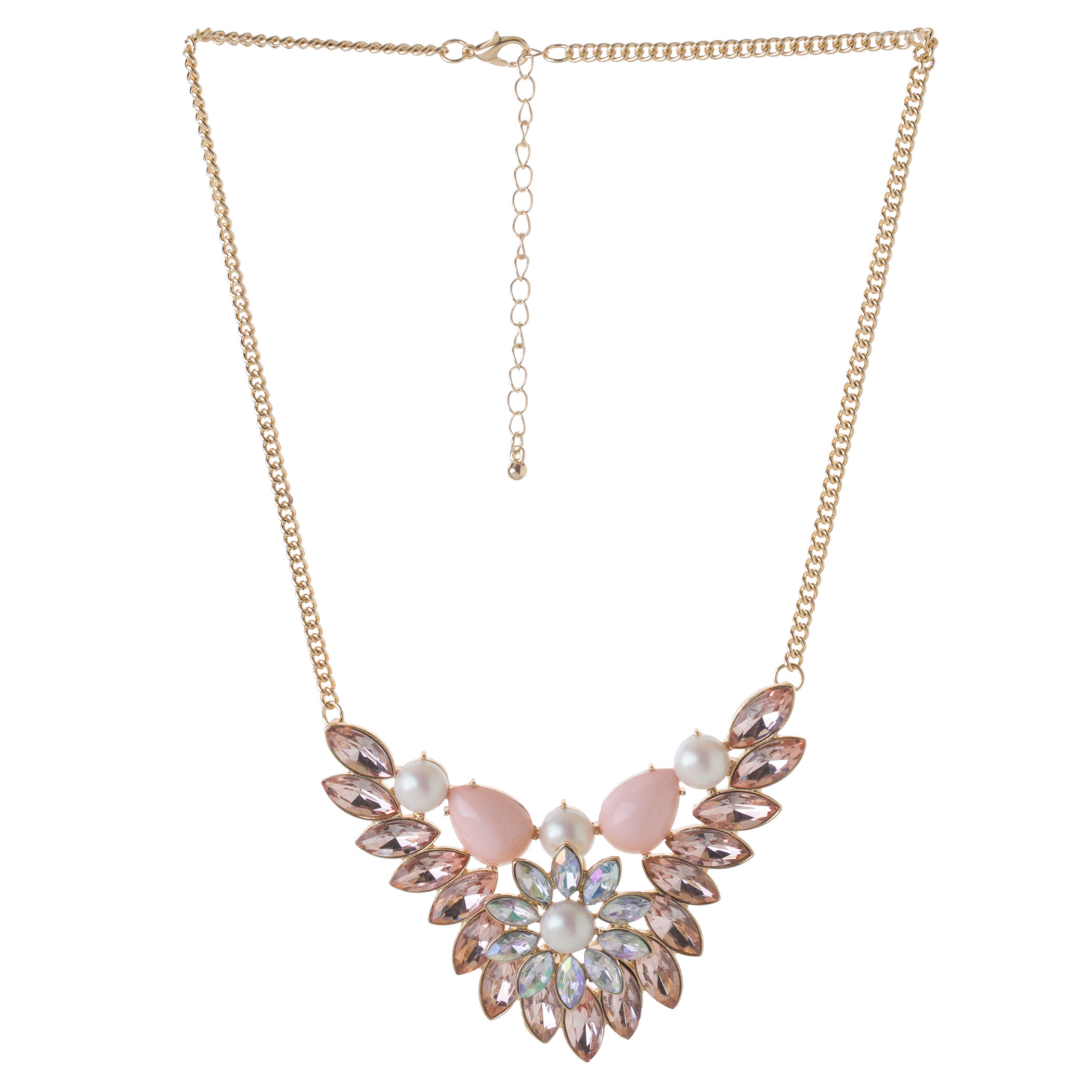 Embellished Bib Necklace-women-watchesandjewellery-jewellery-necklacesandpendants-image-1