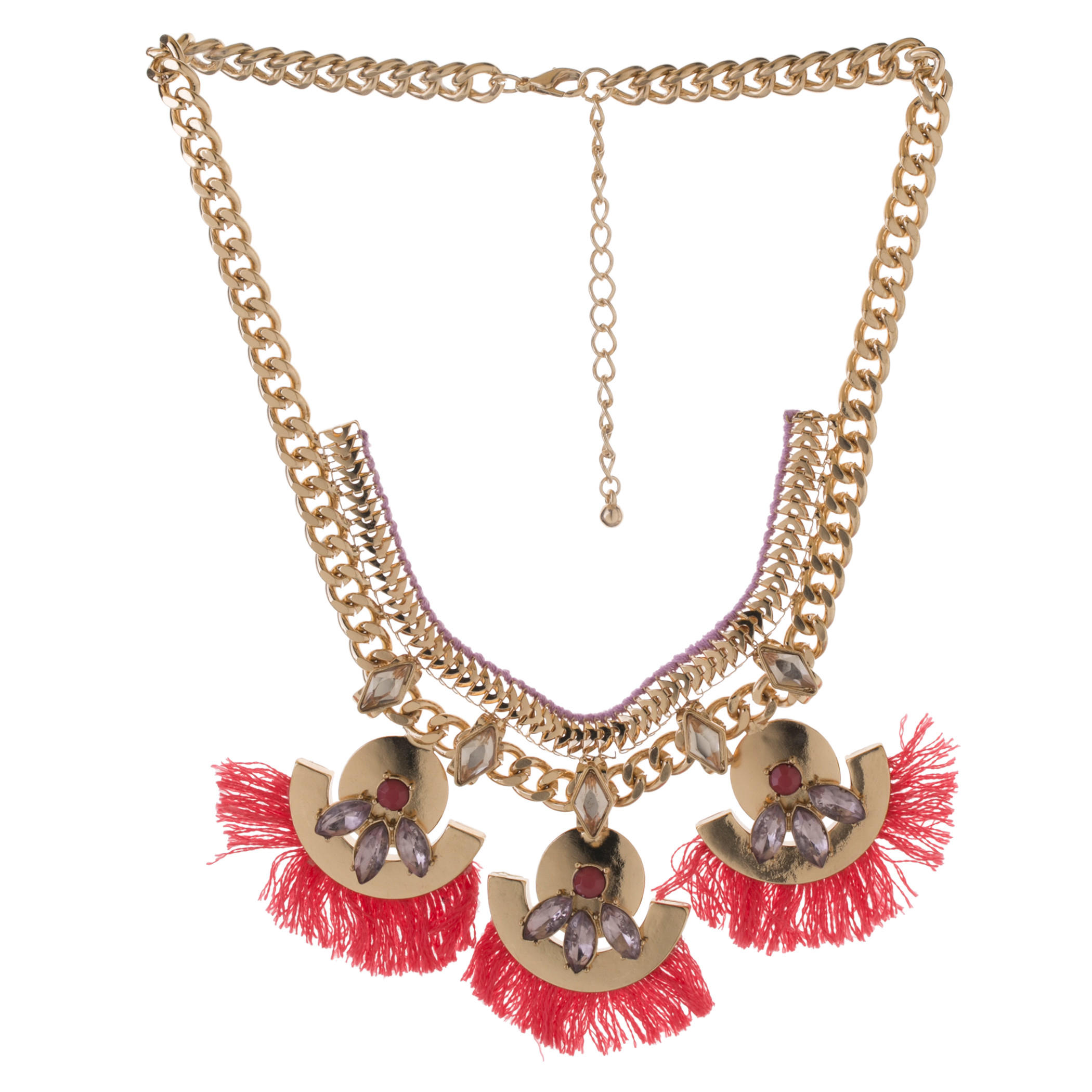 Embellished Bib Necklace-women-watchesandjewellery-jewellery-necklacesandpendants-image-2