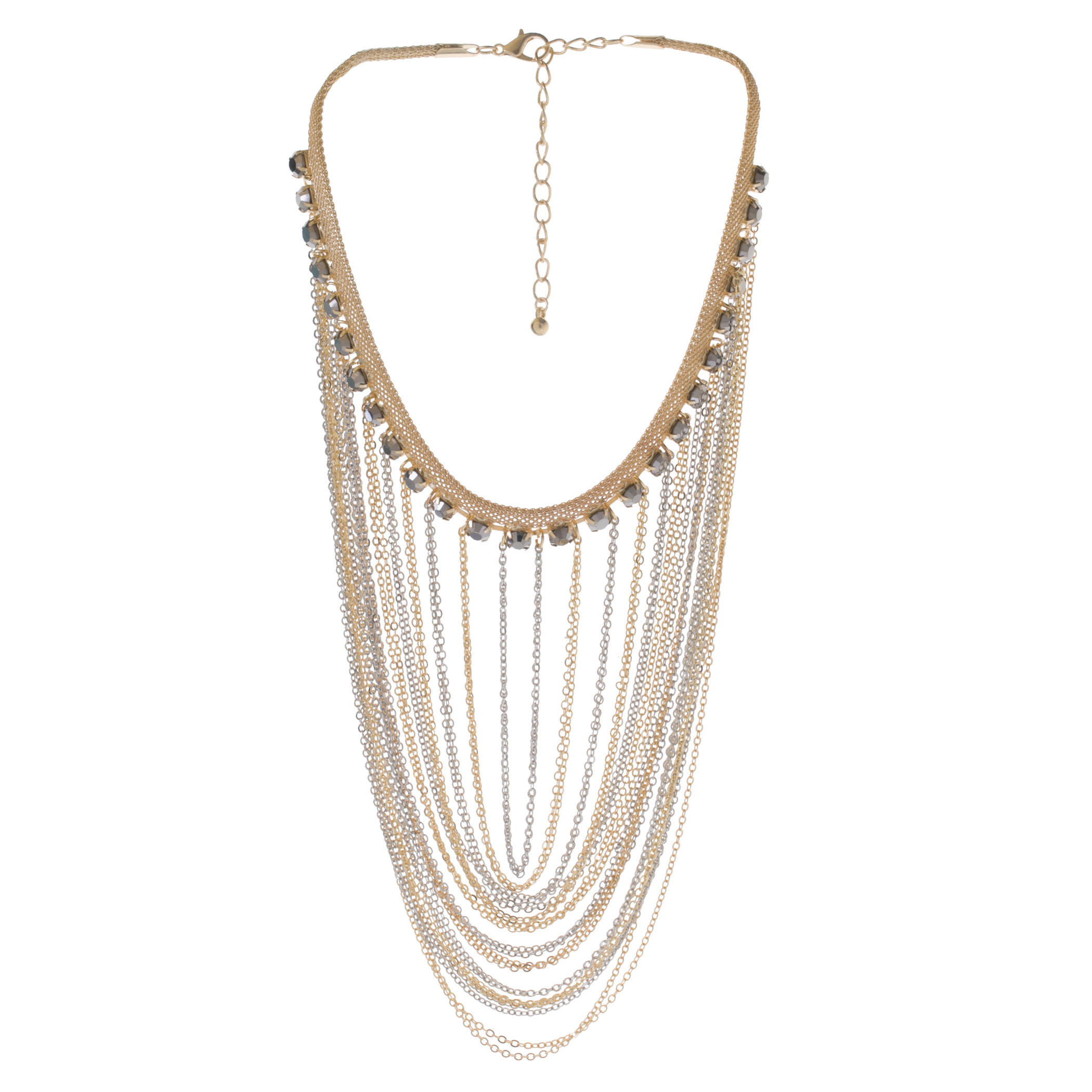 Embellished Bib Necklace-women-watchesandjewellery-jewellery-necklacesandpendants-image-2