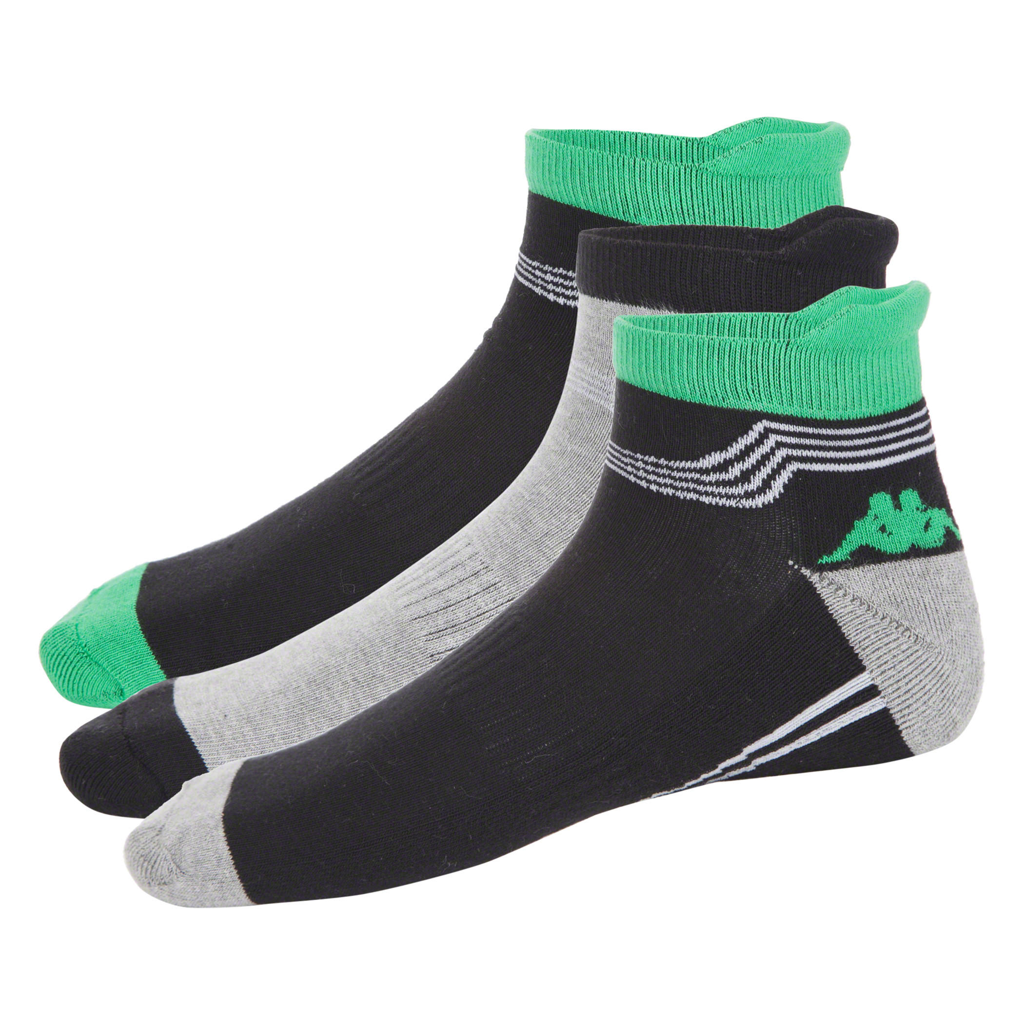 Kappa Printed Ankle Socks - Set of 3-men-socks-image-1