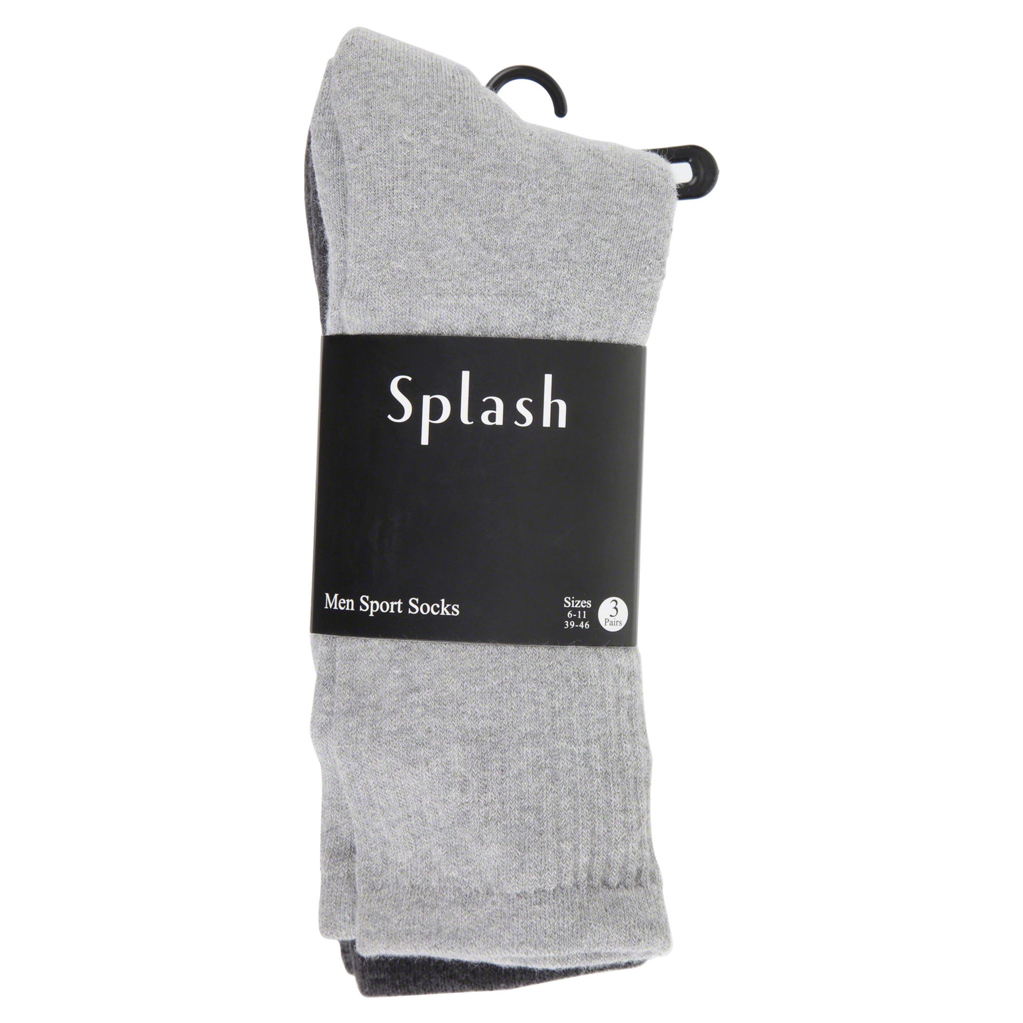 Solid Colour Crew Socks - Pack of 3-men-socks-image-5