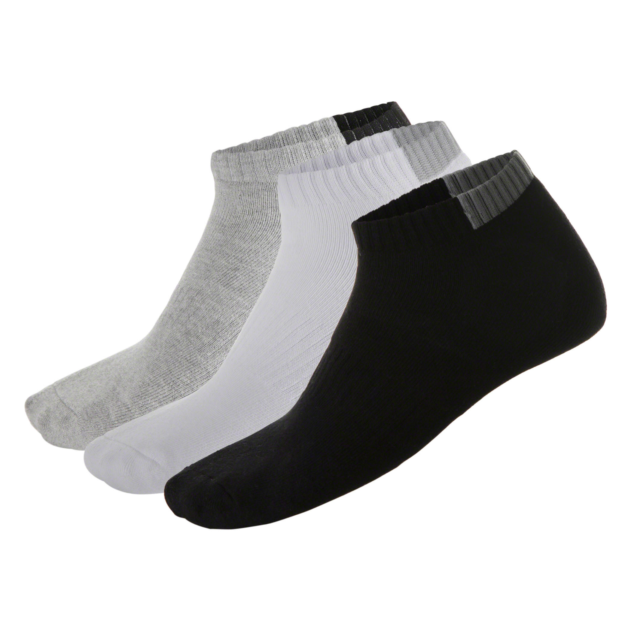 Dual-tone Ankle Socks - Pack of 3-men-socks-image-1