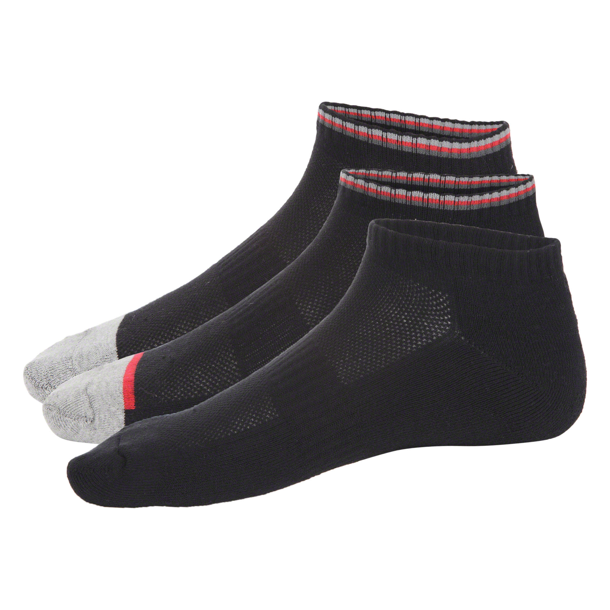 Mesh Ankle Socks - Set of 3-men-socks-image-1