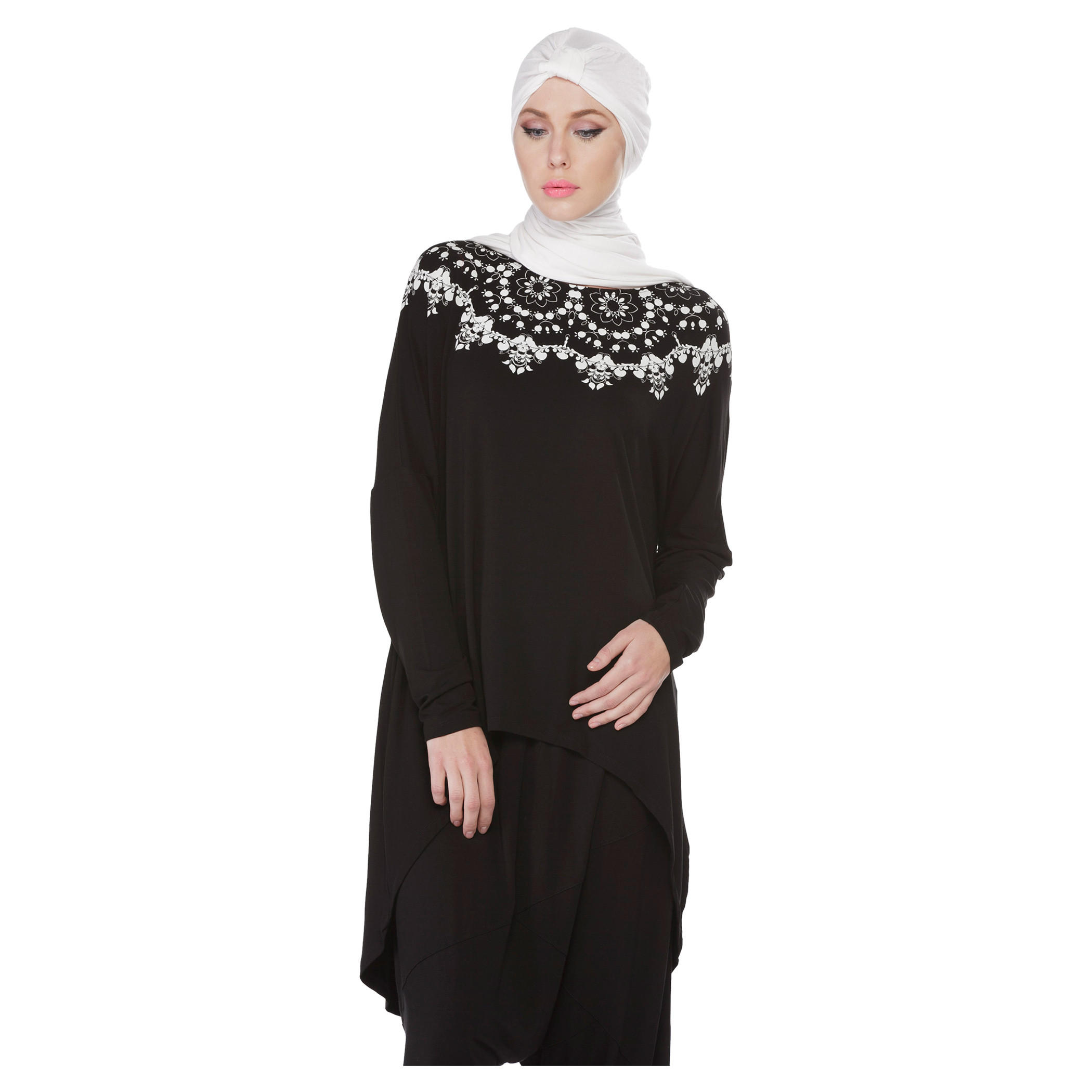 Dual-tone Poncho Top-women-clothing-shirtsandblouses-blouses-image-5