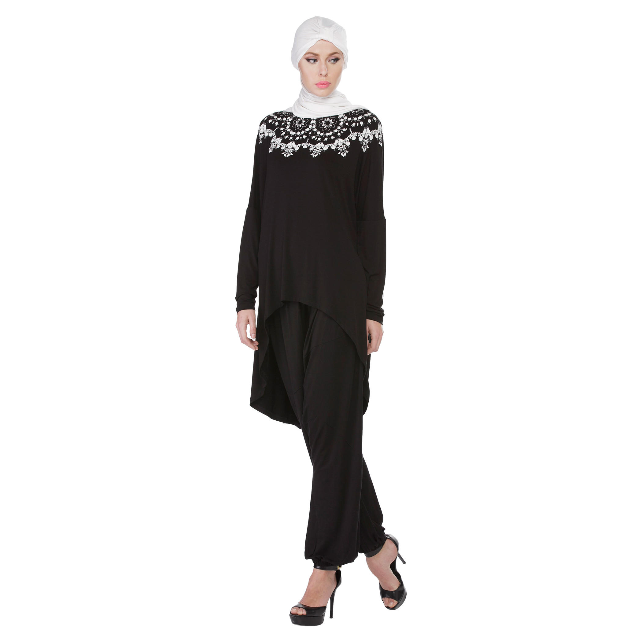 Dual-tone Poncho Top-women-clothing-shirtsandblouses-blouses-image-1