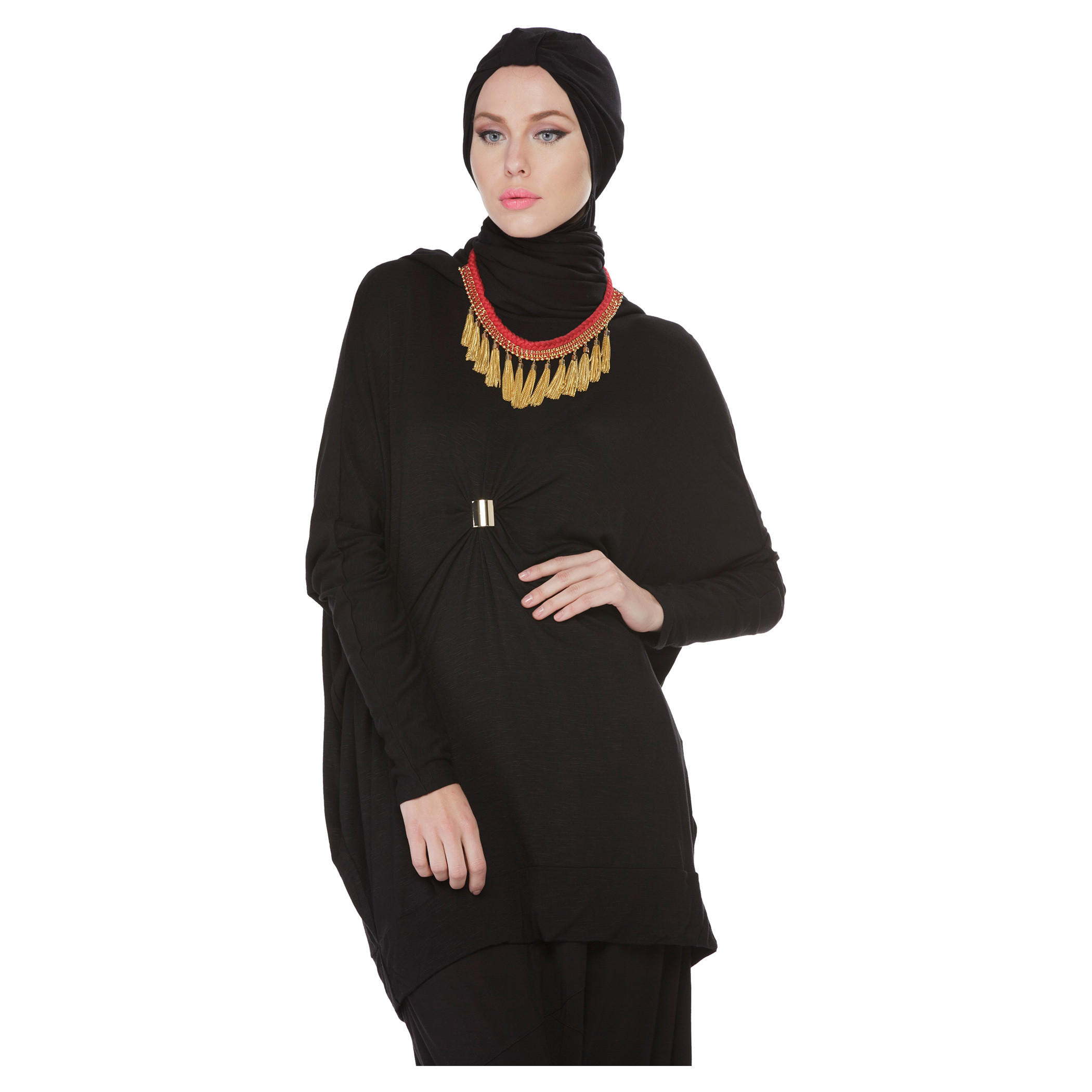 Solid Colour Poncho Top-women-clothing-shirtsandblouses-blouses-image-5
