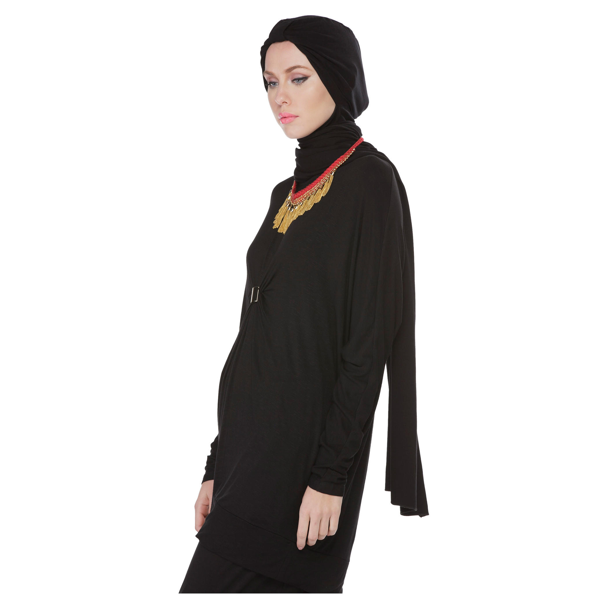 Solid Colour Poncho Top-women-clothing-shirtsandblouses-blouses-image-3