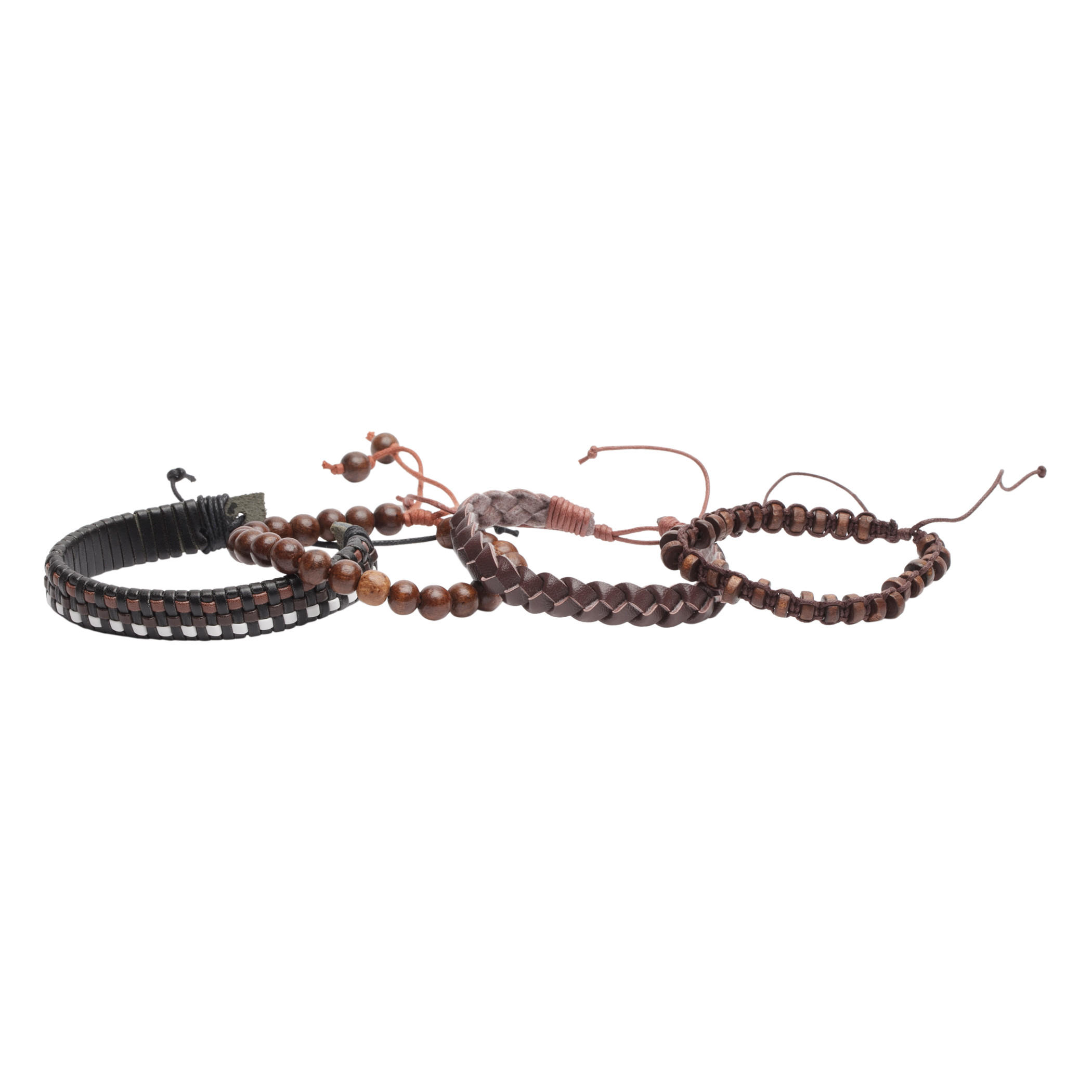 Cord and Bead Bracelet - Set of 4-men-watchesandjewellery-bracelets-image-2